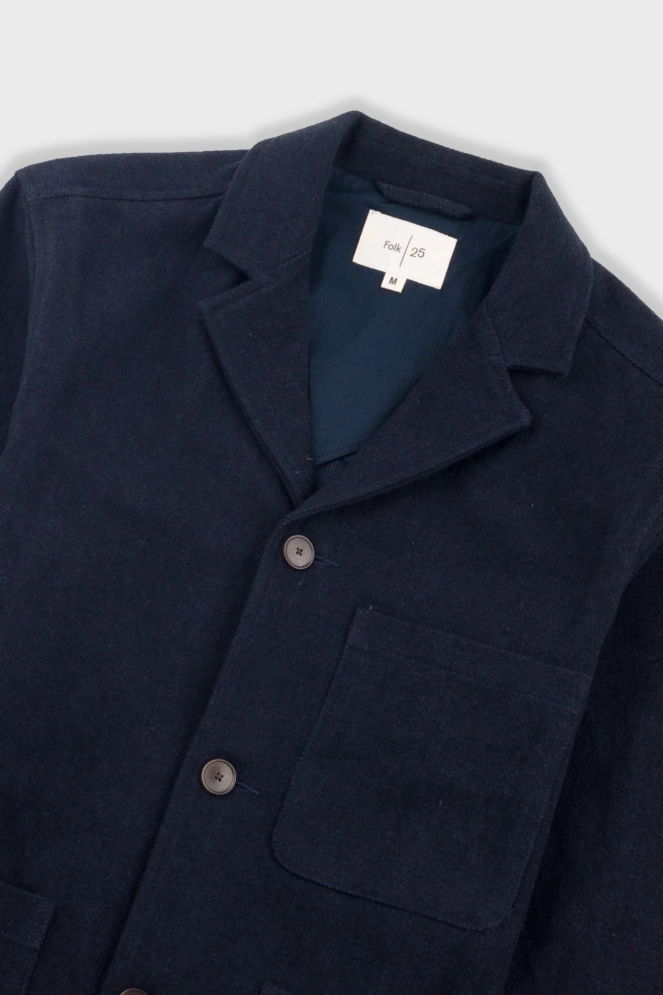 Wide Fit Blazer - Ash Navy Brushed Twill - Image 5