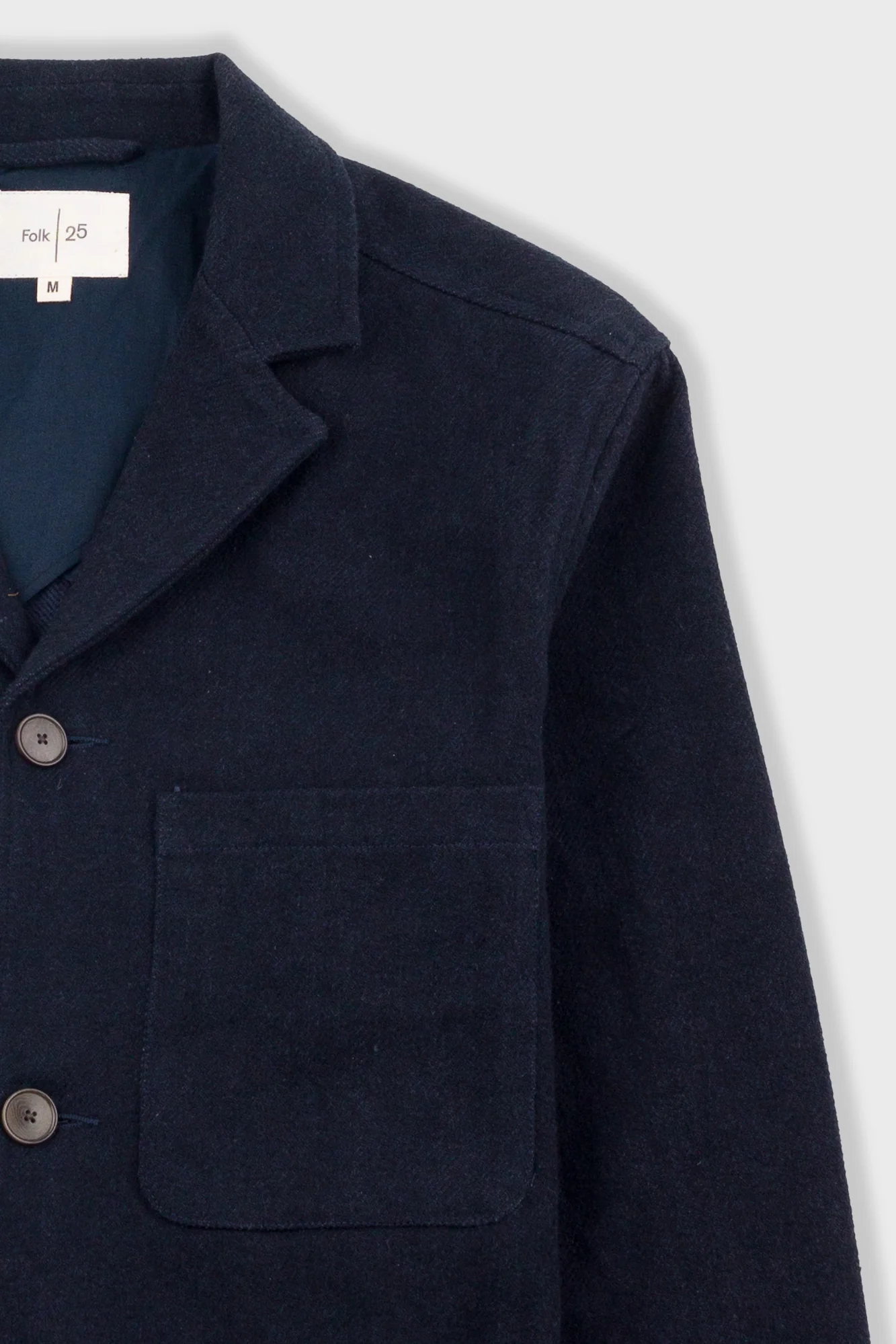 Wide Fit Blazer - Ash Navy Brushed Twill - Image 8