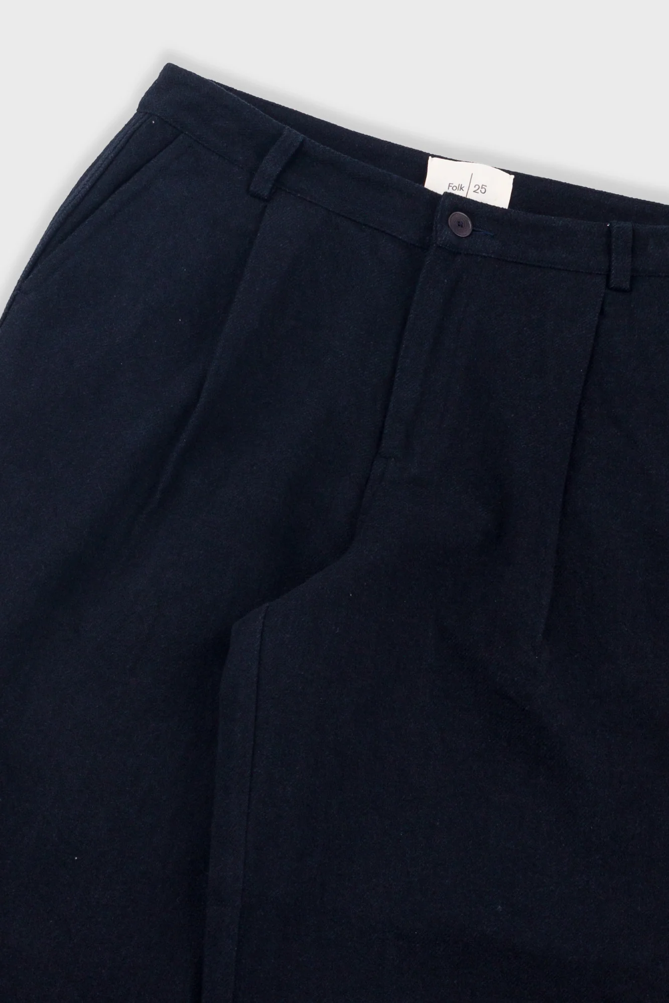Wide Fit Trouser - Ash Navy Brushed Twill - Image 5