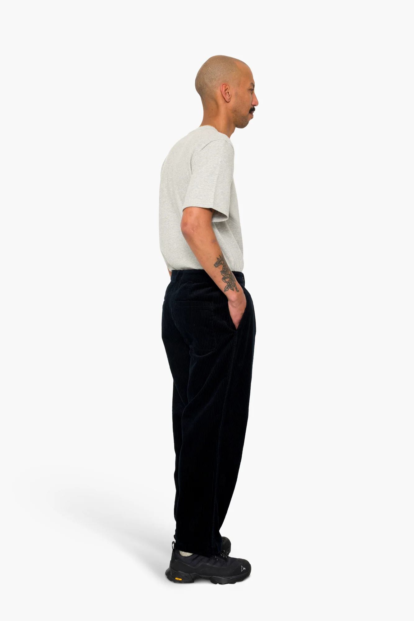 Wide Fit Trouser - Deep Navy Chunky Cord - Image 6