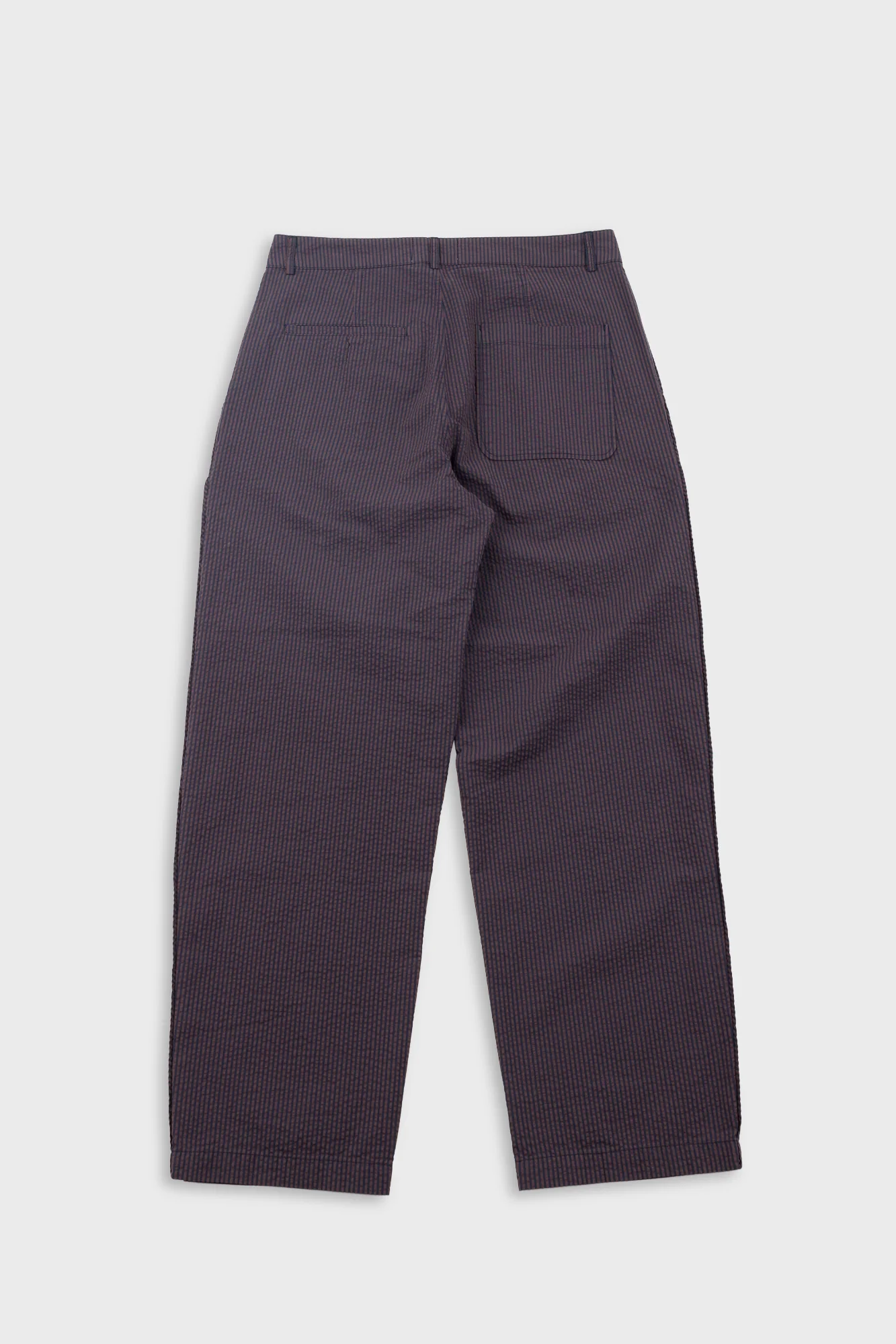 Wide Fit Trouser - Navy Brown Stripe - Image 11