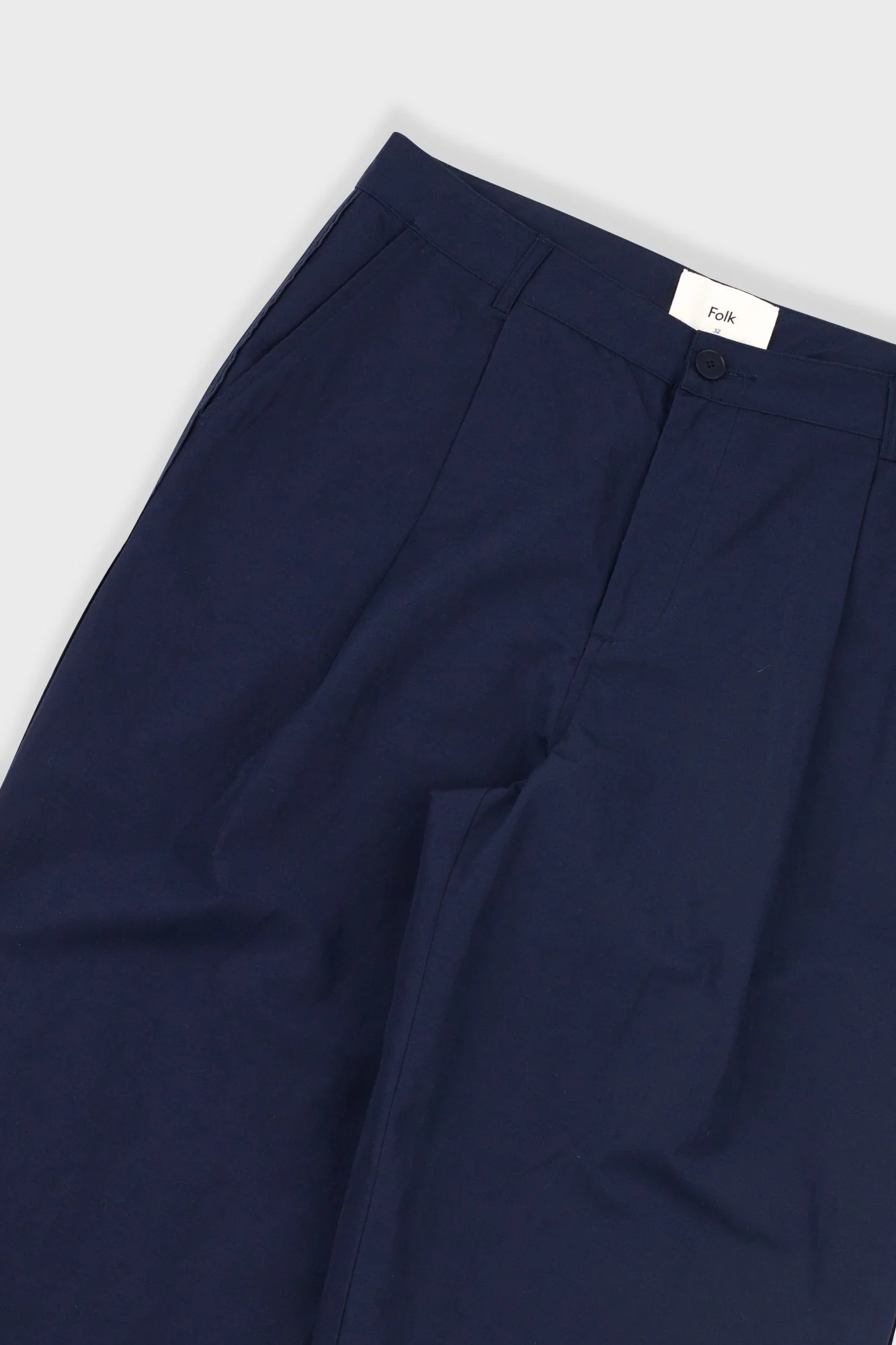 Wide Fit Trouser - Navy Tech Slub - Image 5