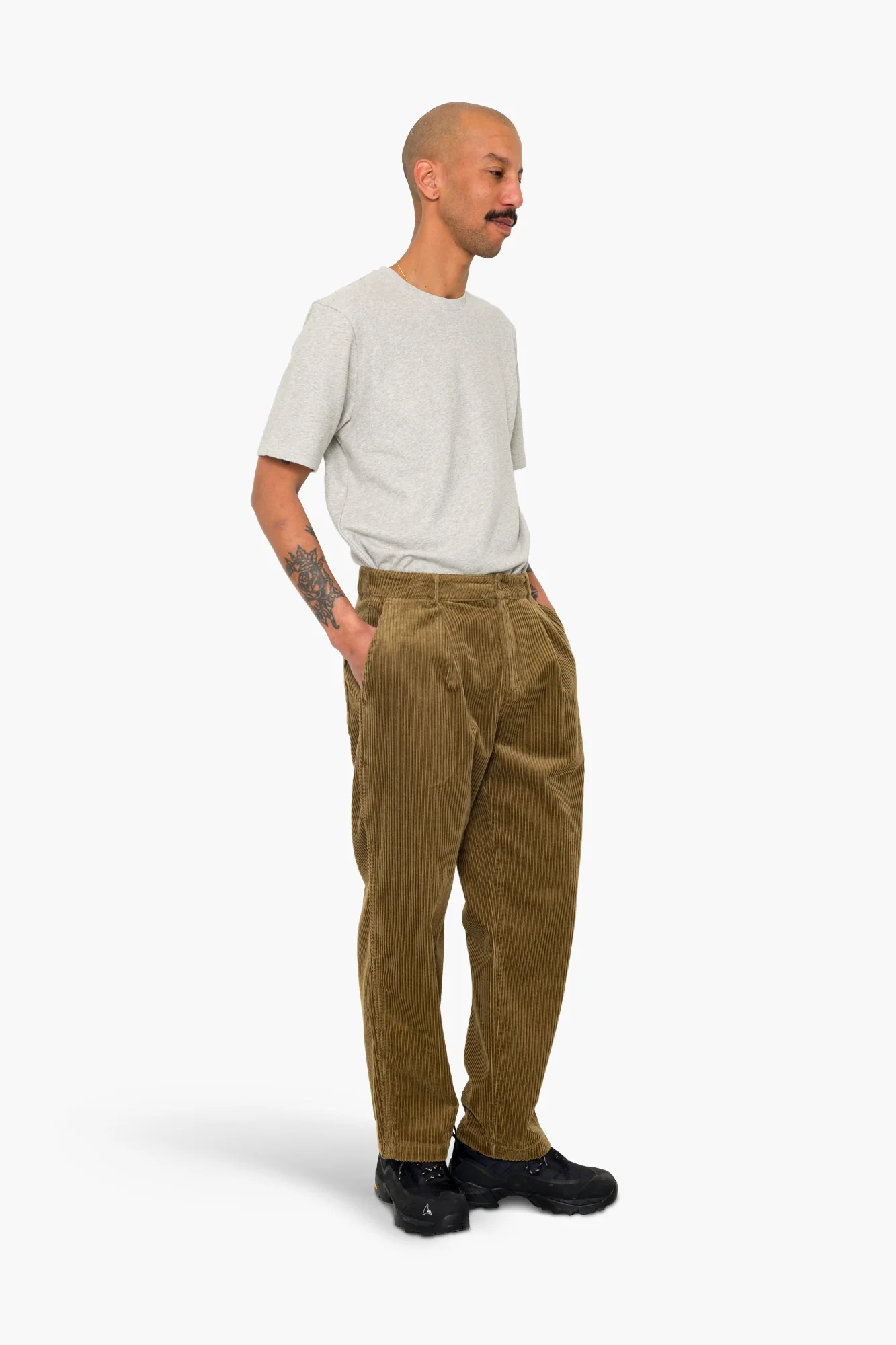 Wide Fit Trouser - Soft Brown Chunky Cord - Image 9