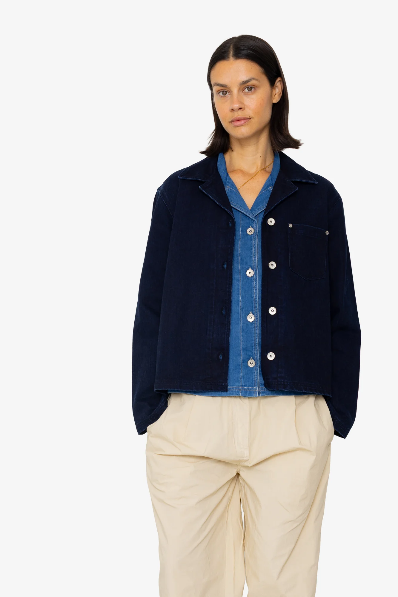 Worker Overshirt - Deep Indigo Slub - Image 6