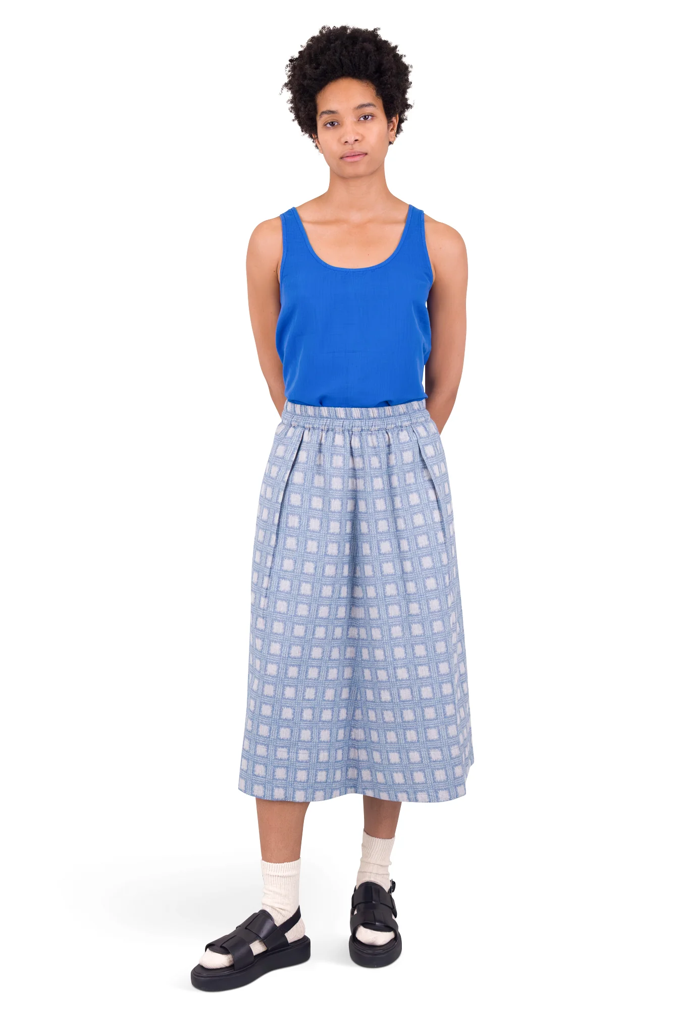 Full Seam Skirt - Blue Tile Tapestry - Image 2