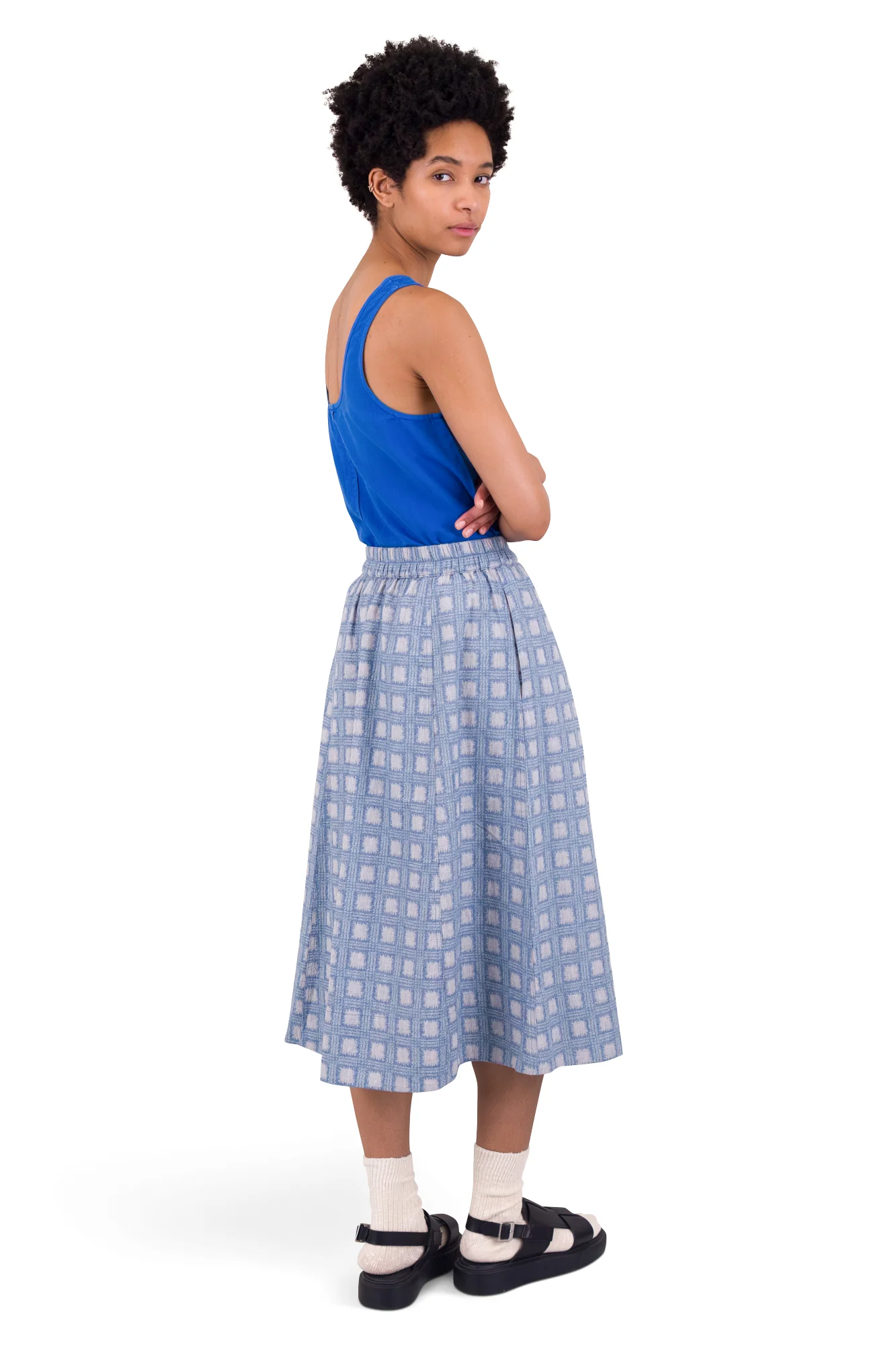 Full Seam Skirt - Blue Tile Tapestry - Image 7