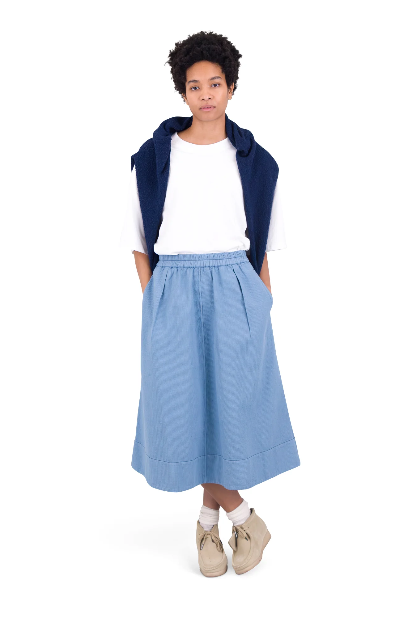 Full Seam Skirt - Light Indigo Topstitch - Image 6