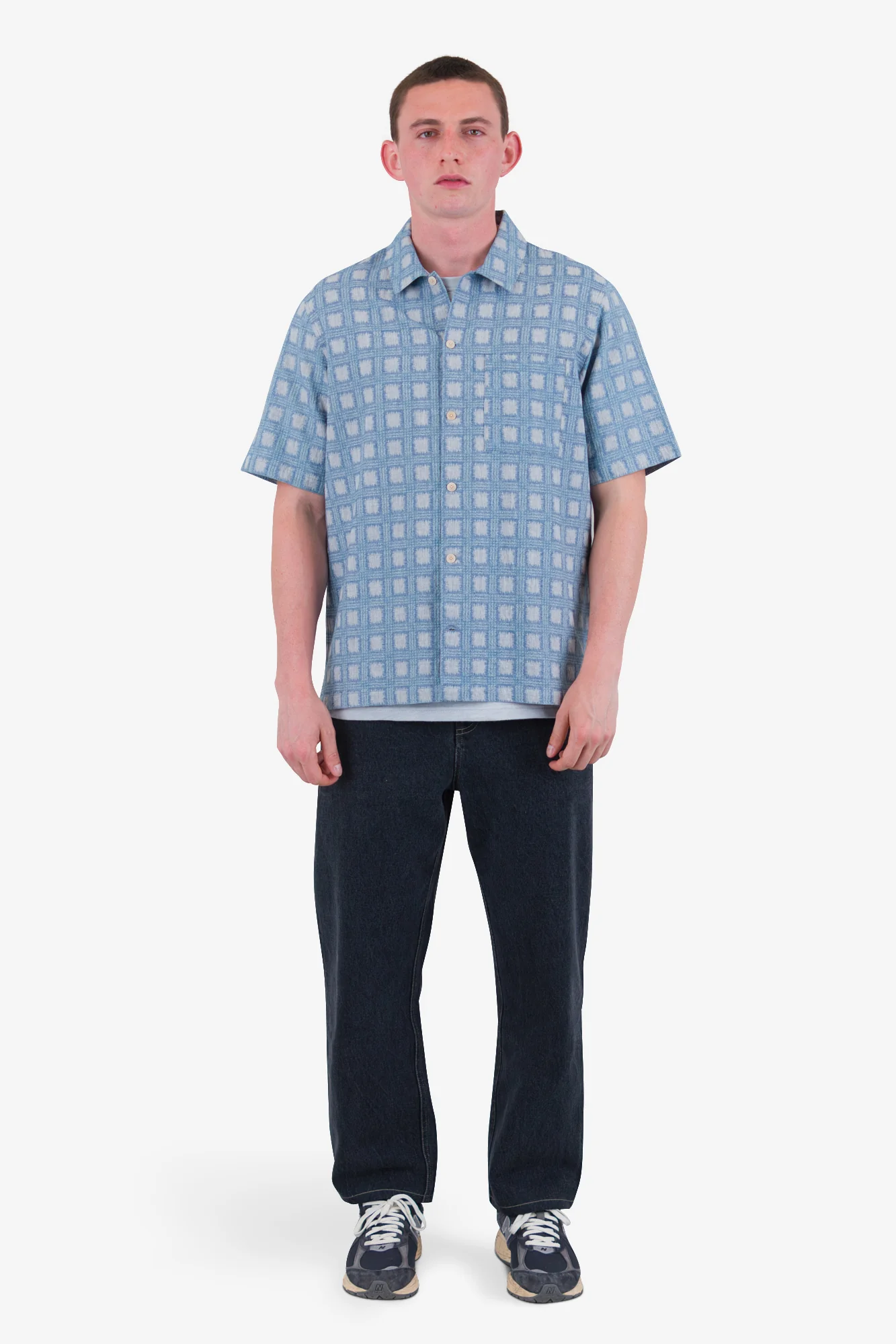 Gabe Shirt - Blue Tile Tapestry - Image 2