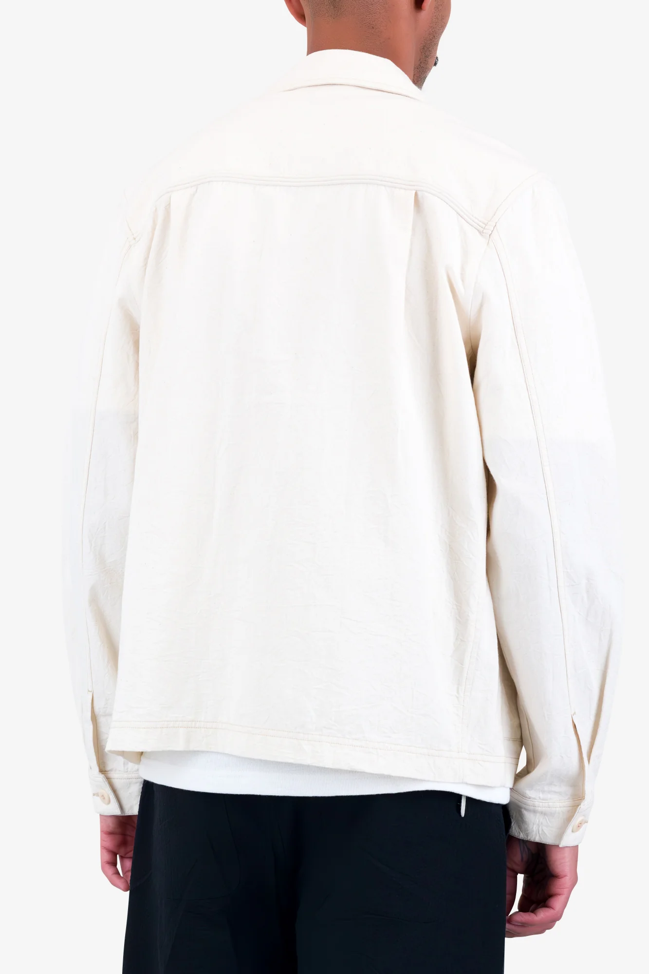 Lunar Jacket - Ecru Crinkle Canvas - Image 10