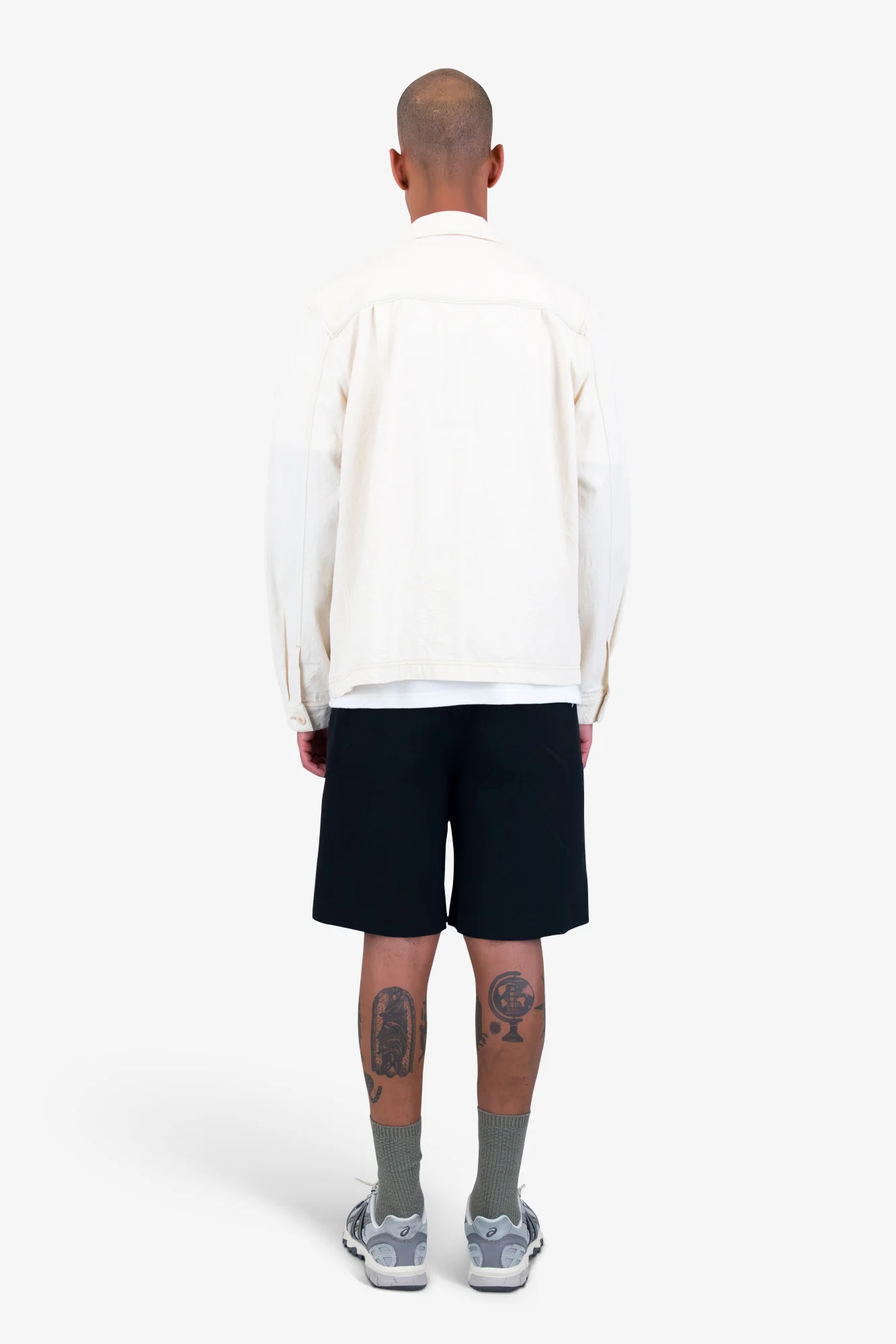 Lunar Jacket - Ecru Crinkle Canvas - Image 11