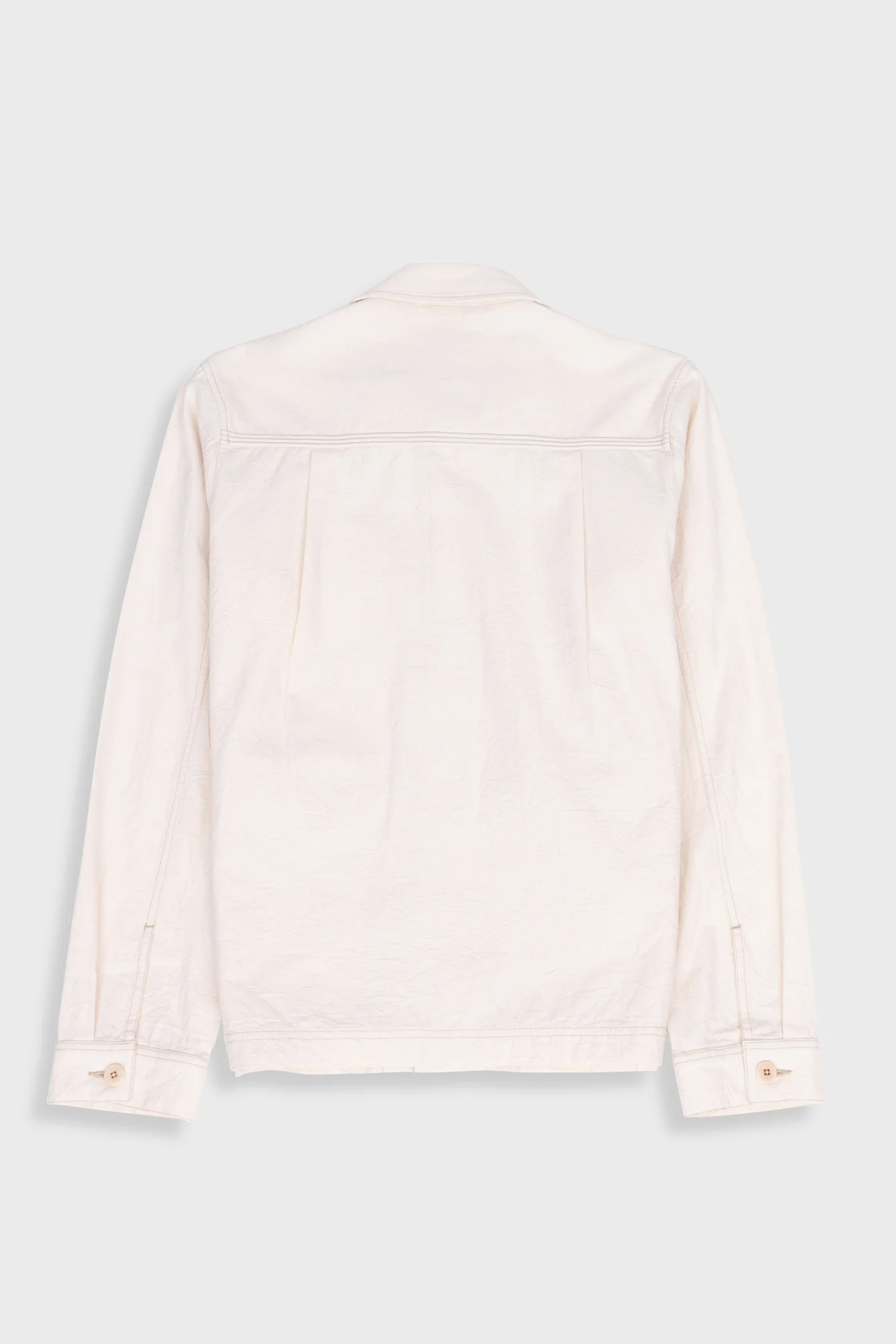 Lunar Jacket - Ecru Crinkle Canvas - Image 12