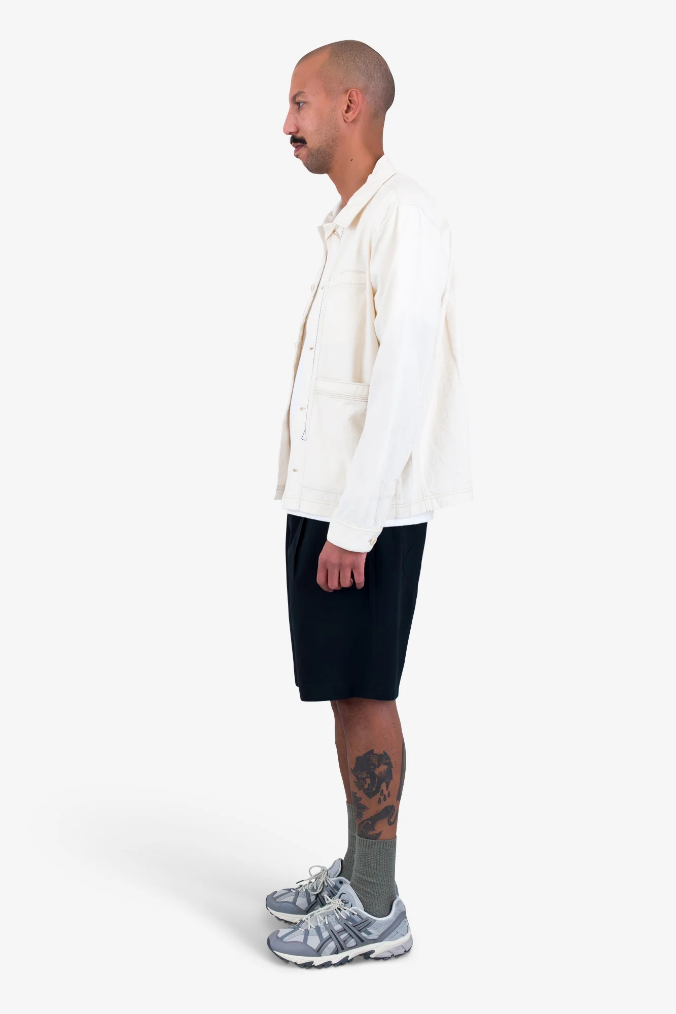 Lunar Jacket - Ecru Crinkle Canvas - Image 4