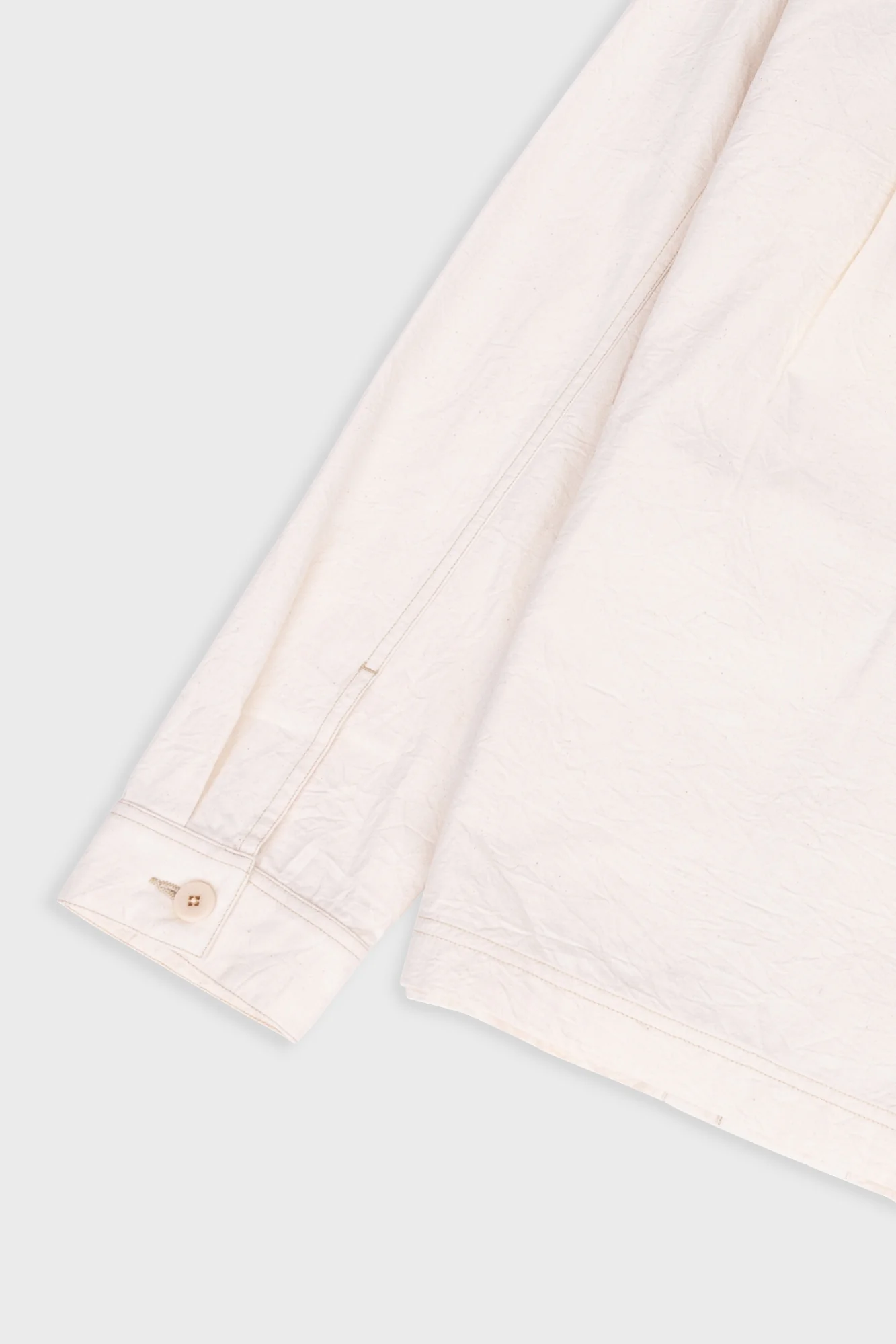 Lunar Jacket - Ecru Crinkle Canvas - Image 9