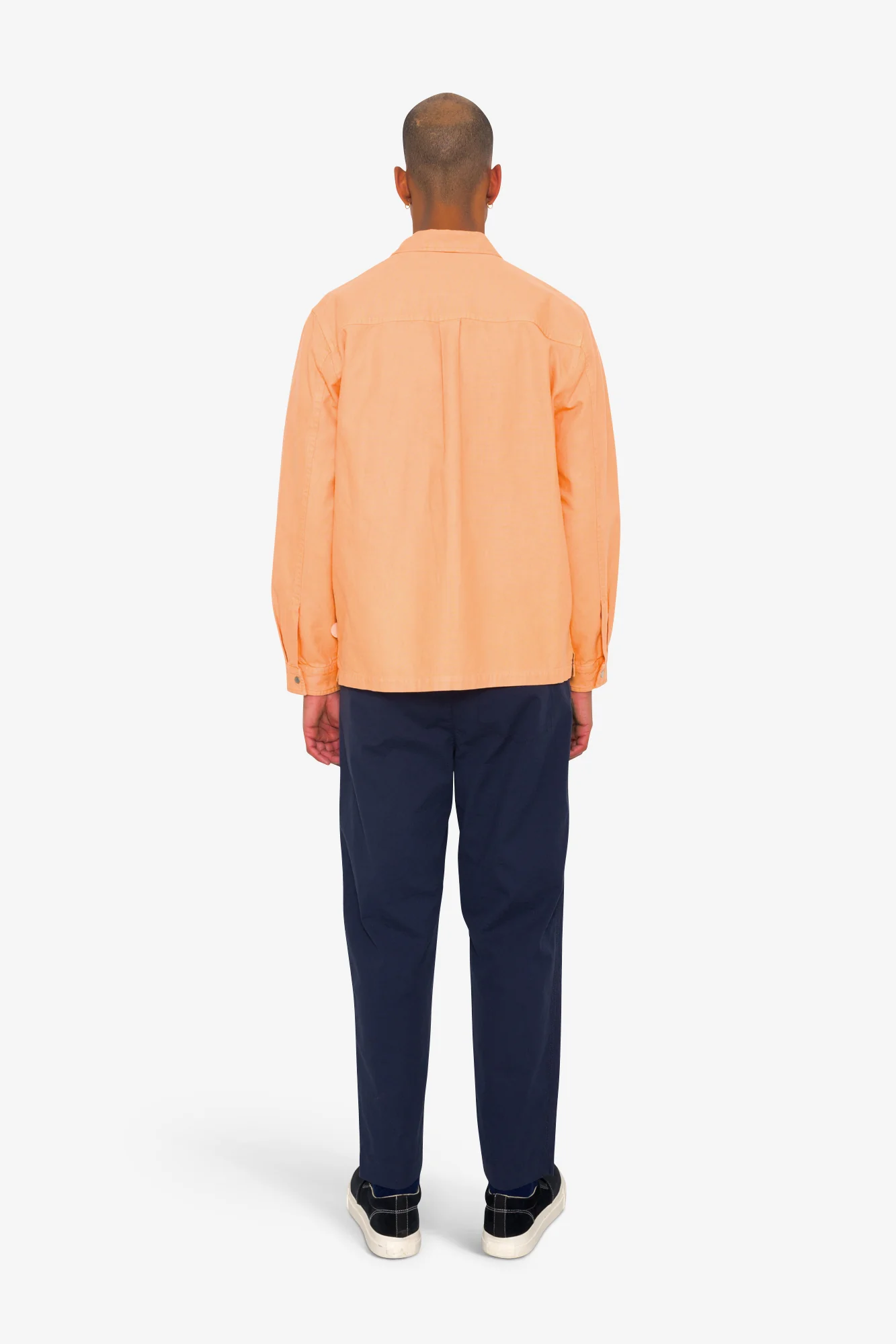 Patch Overshirt - Faded Orange Hemp Canvas - Image 9