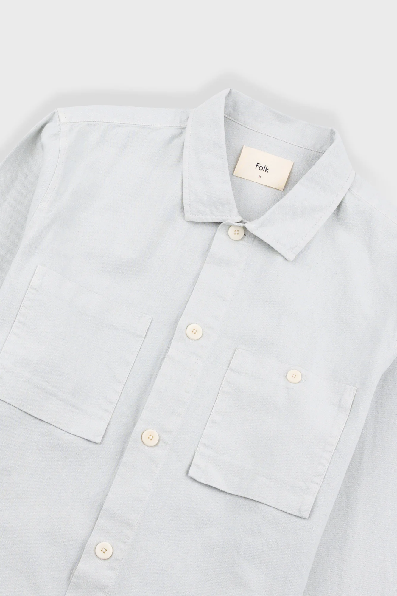 Patch Overshirt - Mineral Blue Hemp Canvas - Image 5