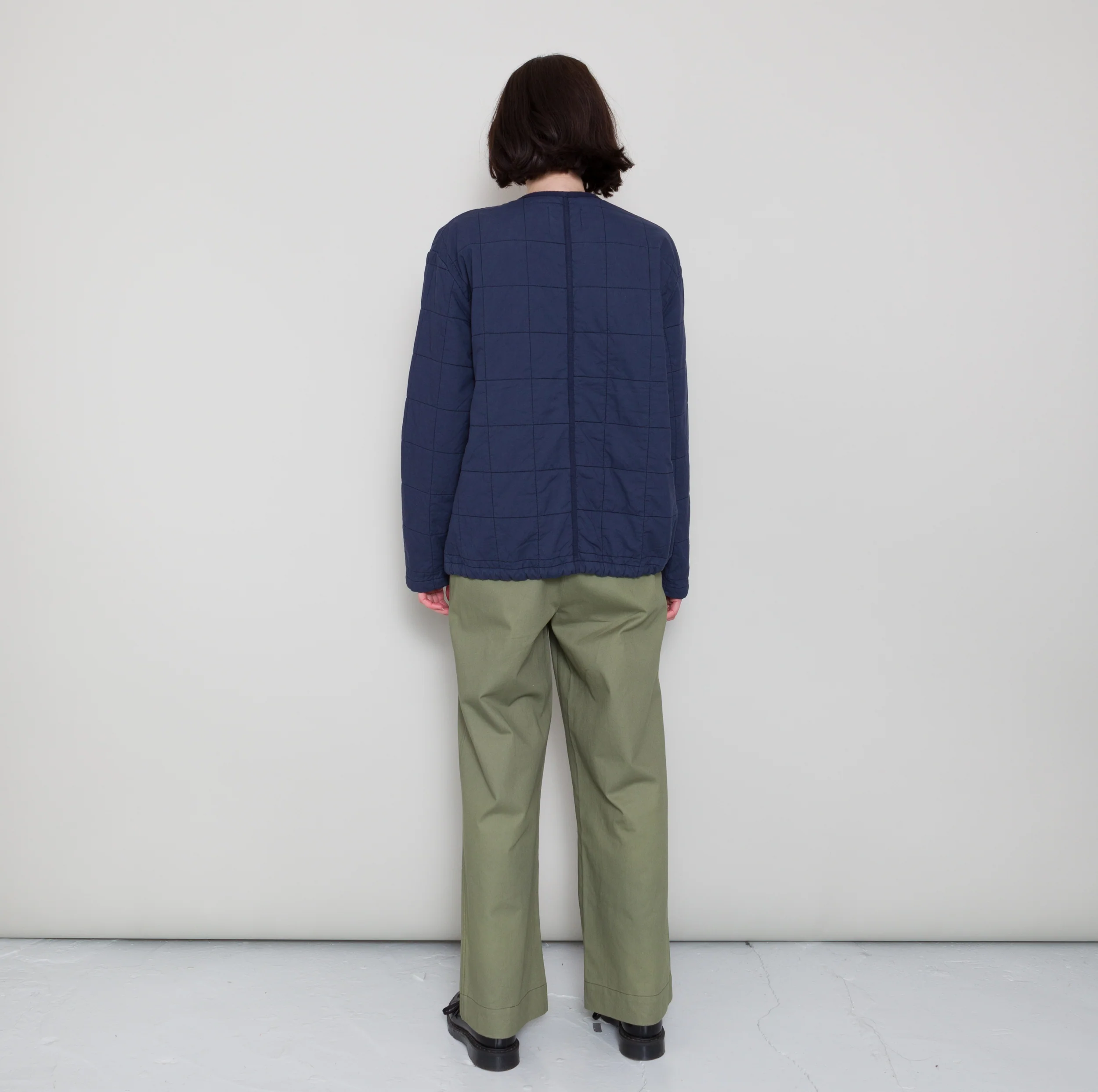 Qulited Boxy Jacket - Soft Navy - Image 3