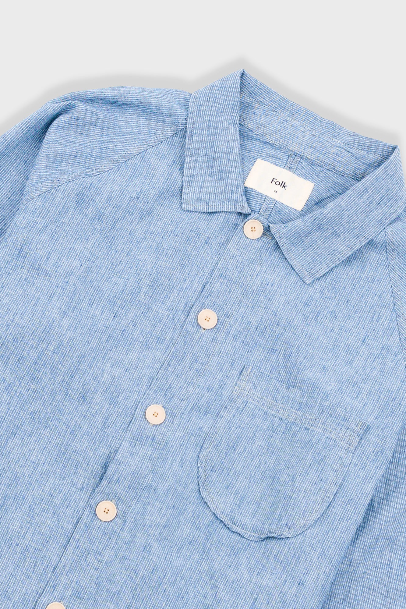 Raglan Shirt - Washed Indigo Stripe - Image 5