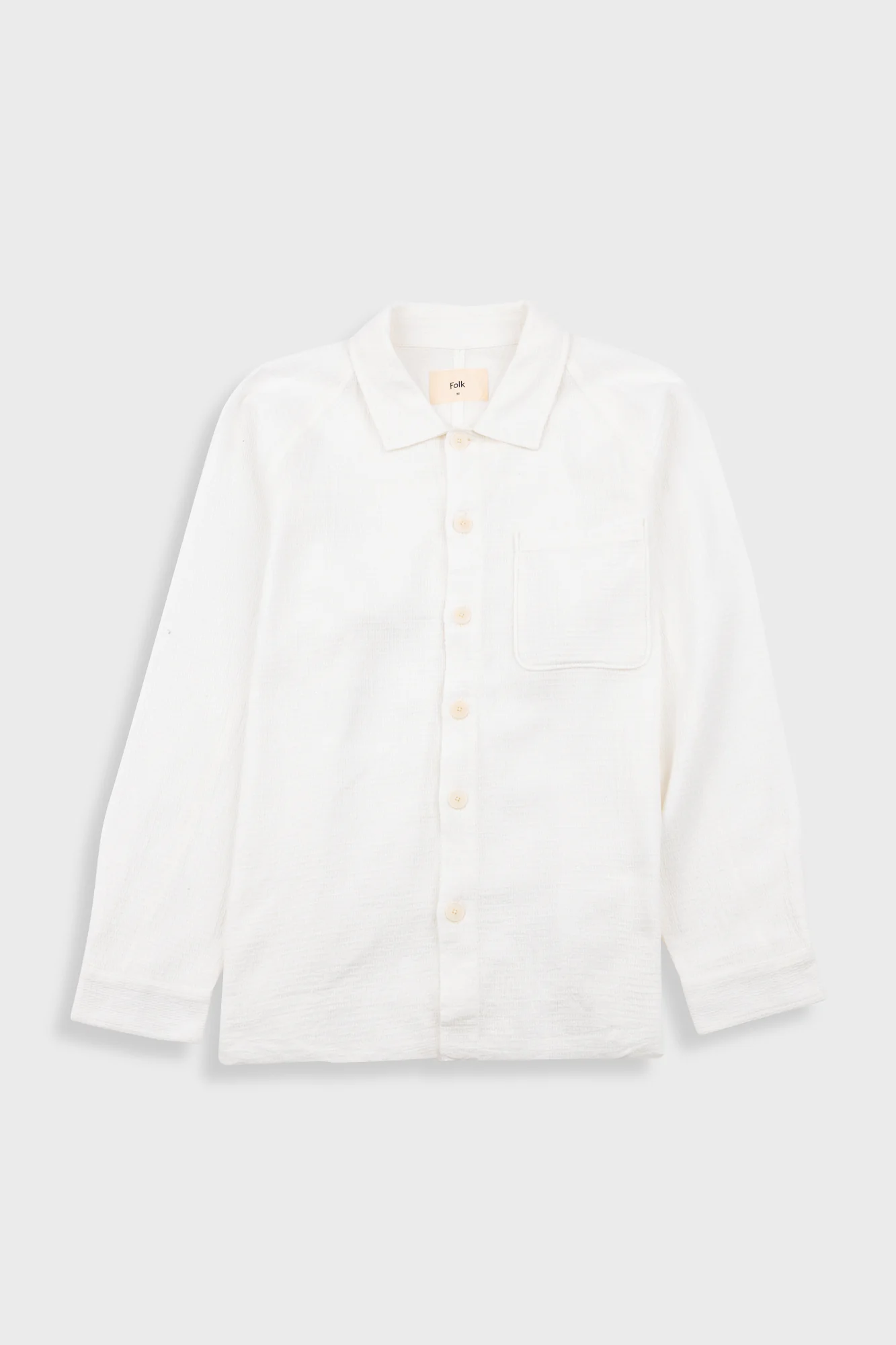 Raglan Shirt - White Dropstitch Waffle