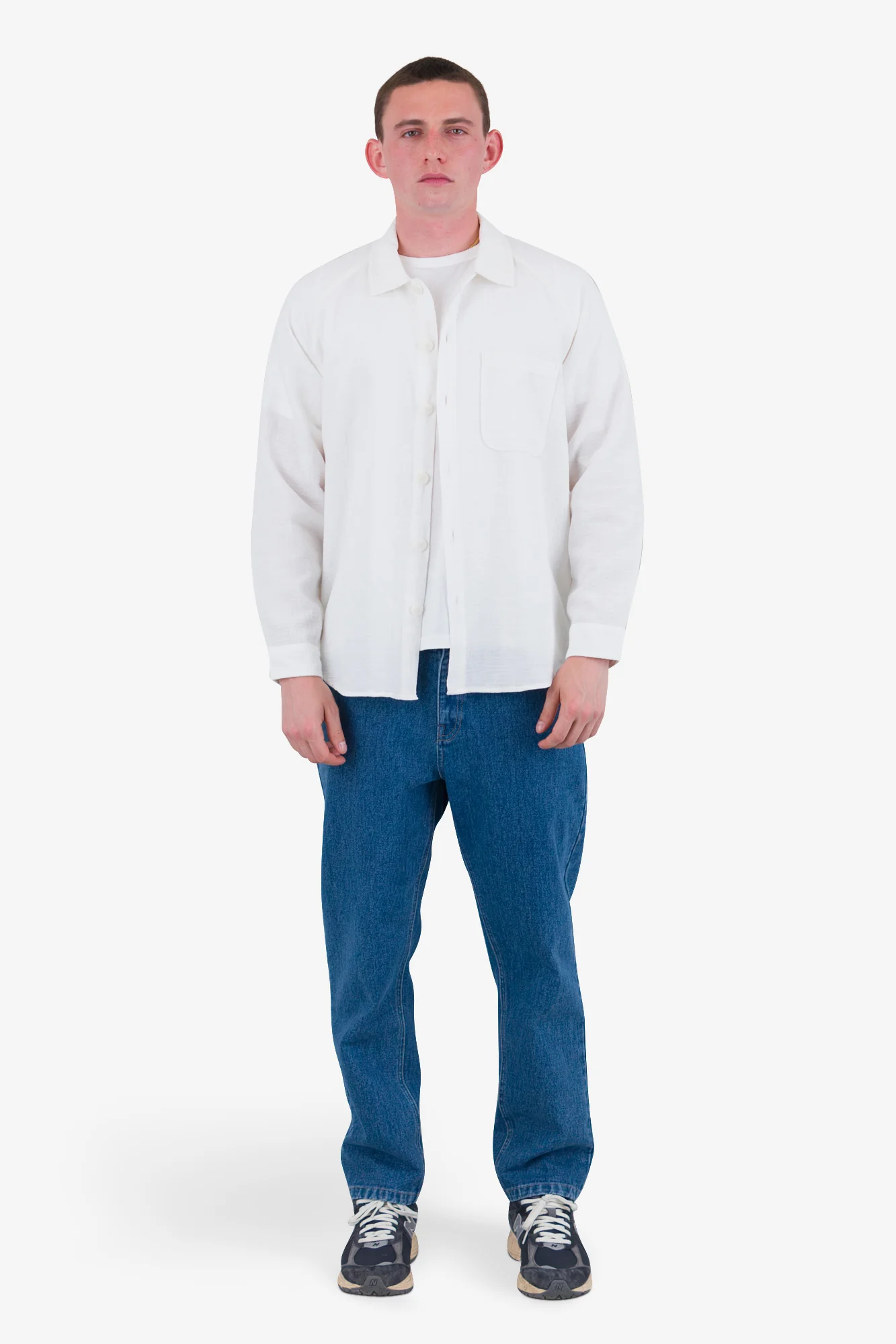 Raglan Shirt - White Dropstitch Waffle - Image 2