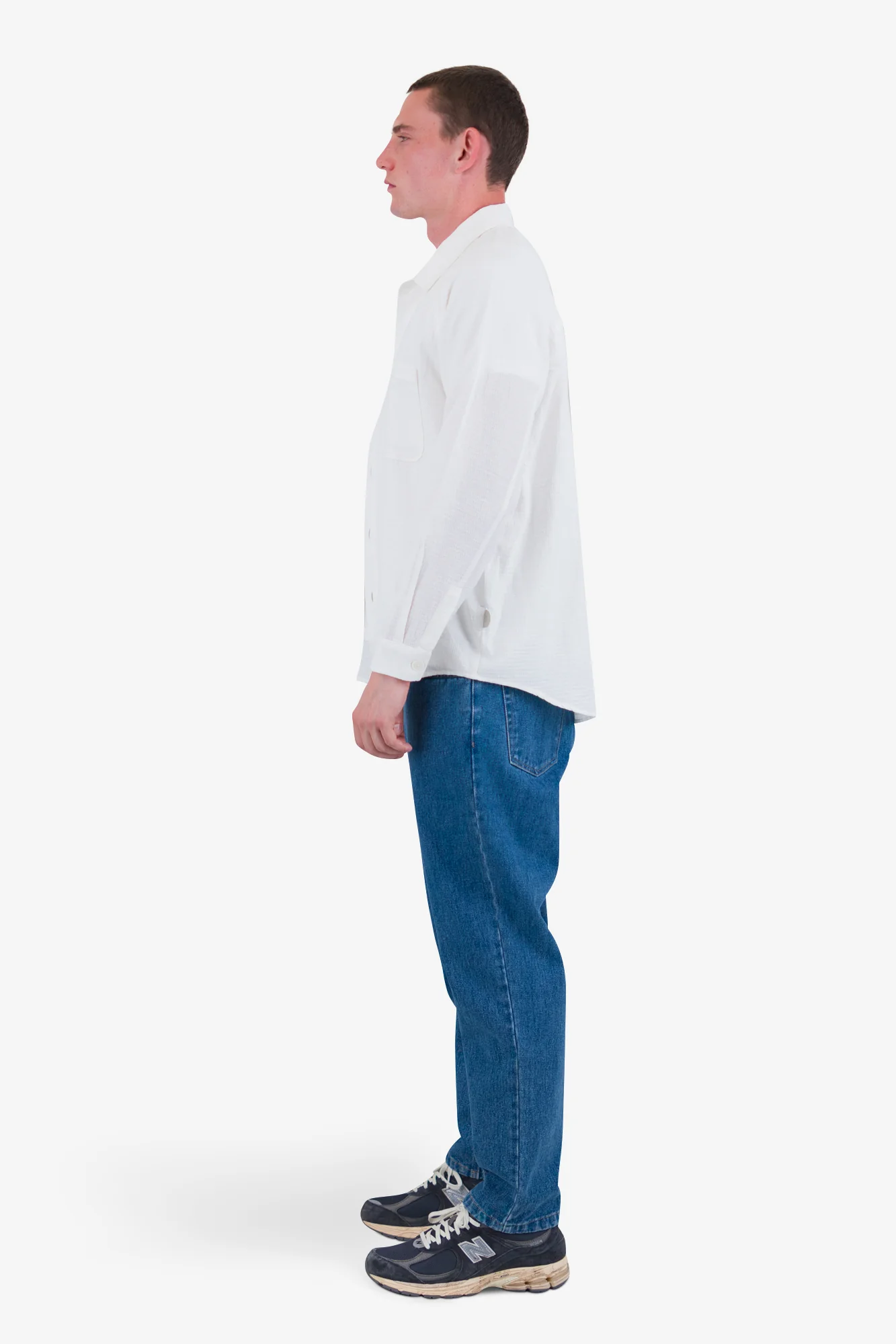Raglan Shirt - White Dropstitch Waffle - Image 4