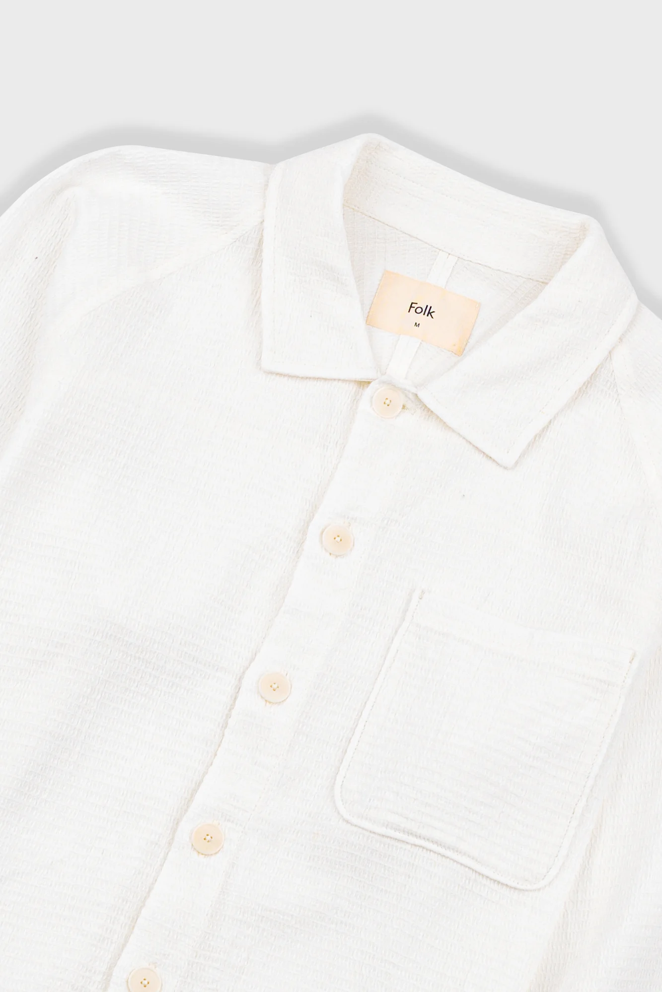 Raglan Shirt - White Dropstitch Waffle - Image 5