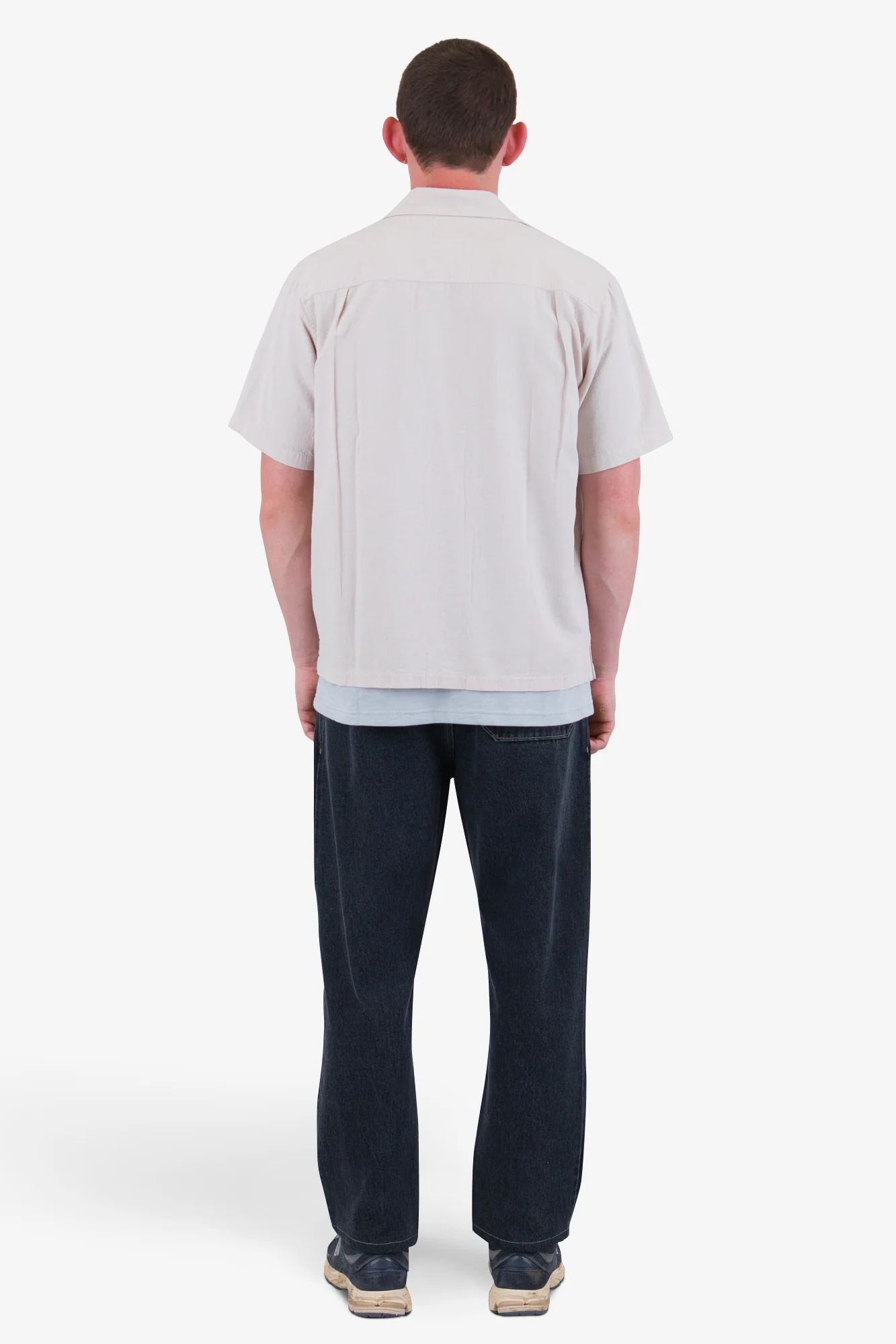 Relaxed Soft Collar Shirt - Light Stone - Image 8