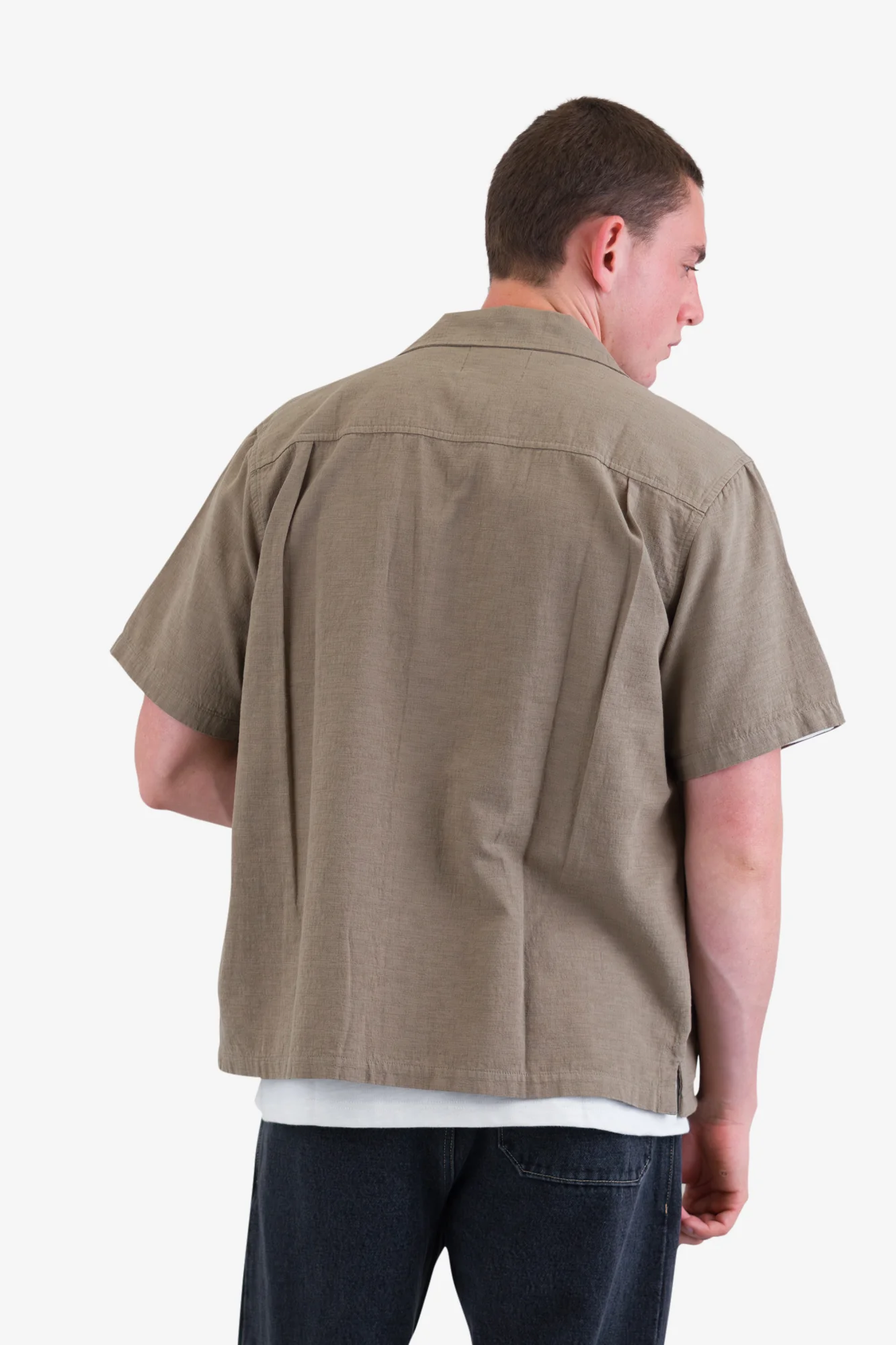 Relaxed Soft Collar Shirt - Sage - Image 8
