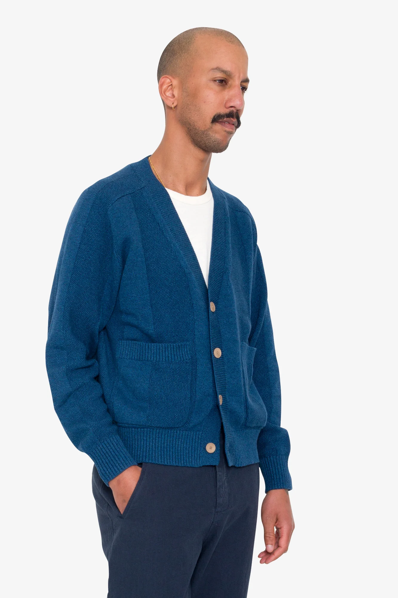 Saddle Cardigan - Navy Mix - Image 6