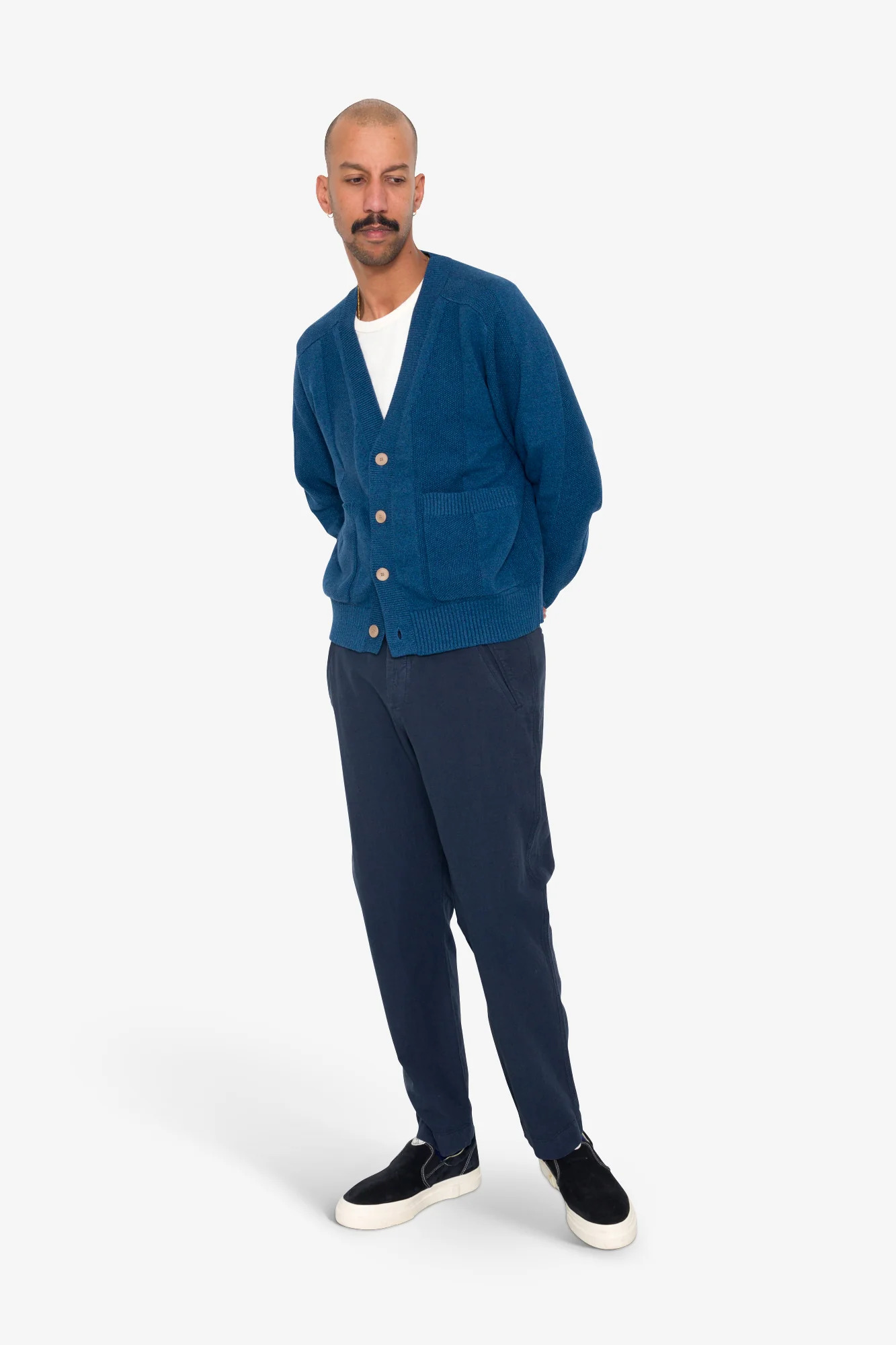 Saddle Cardigan - Navy Mix - Image 7