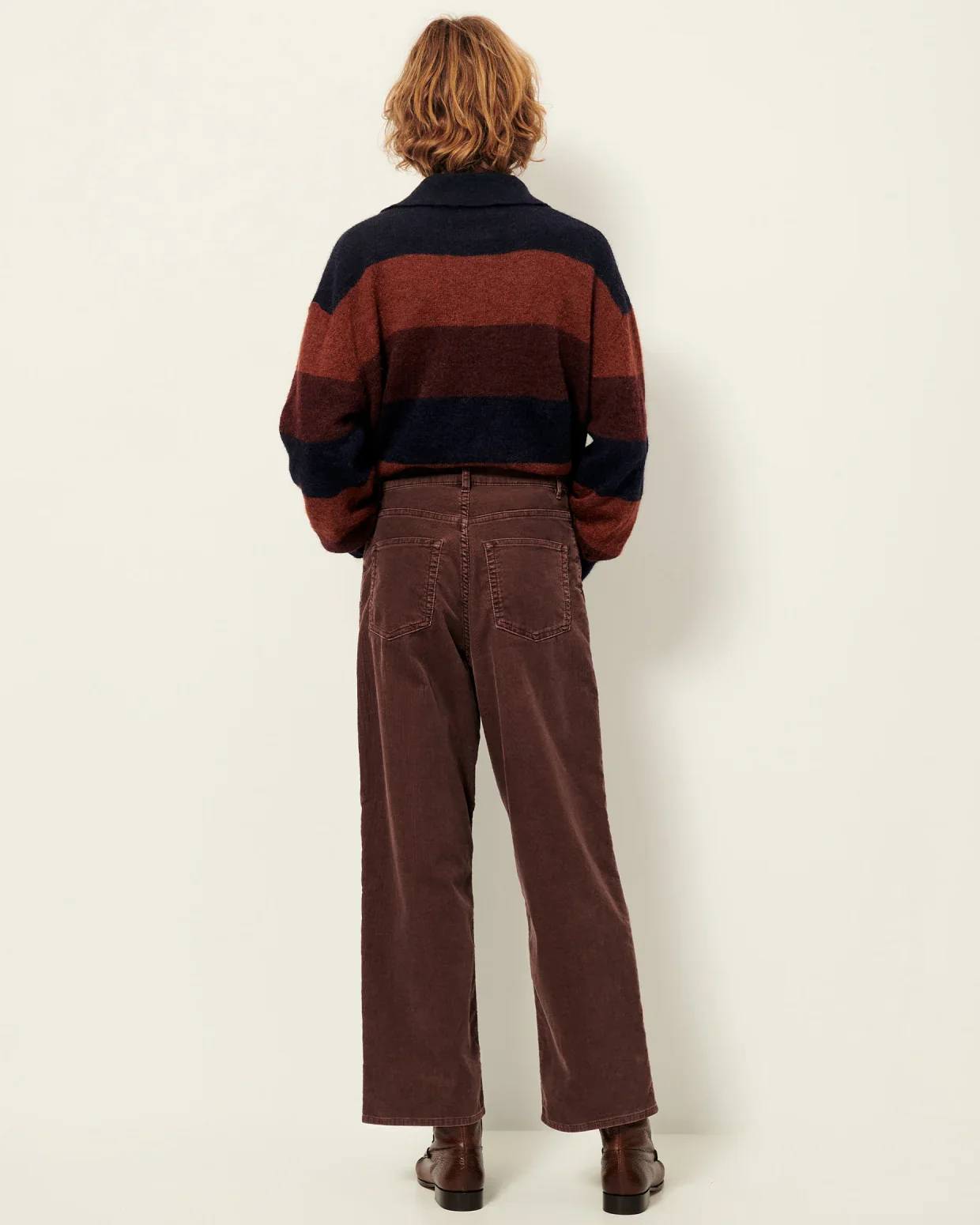Sessun | Cobby Jumper - Navy Rust - Image 3