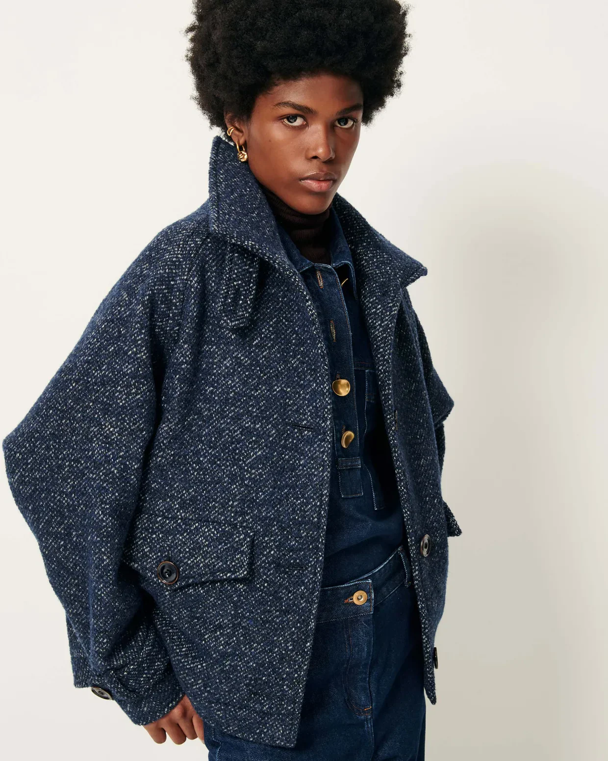 Sessun | Lee Valley Coat - Denim Wool - Image 3