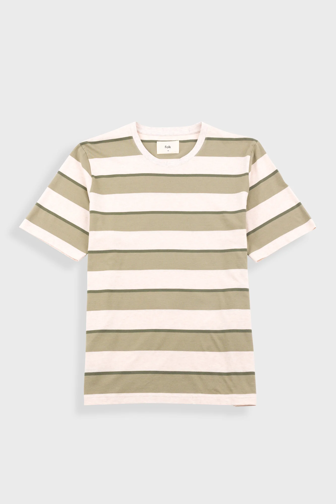 Shadow Stripe T-Shirt - Light Sage Melange