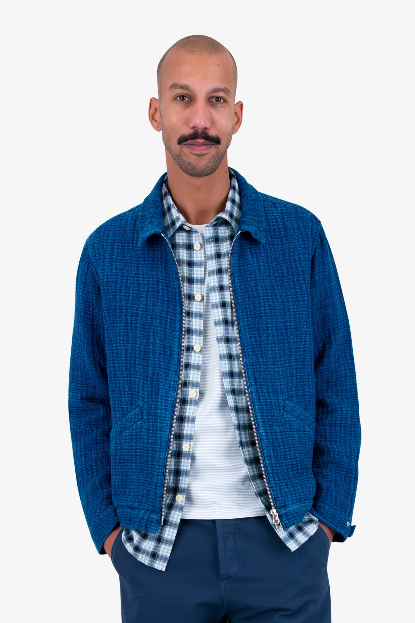 Signal Blouson - Indigo Waffle - Image 6