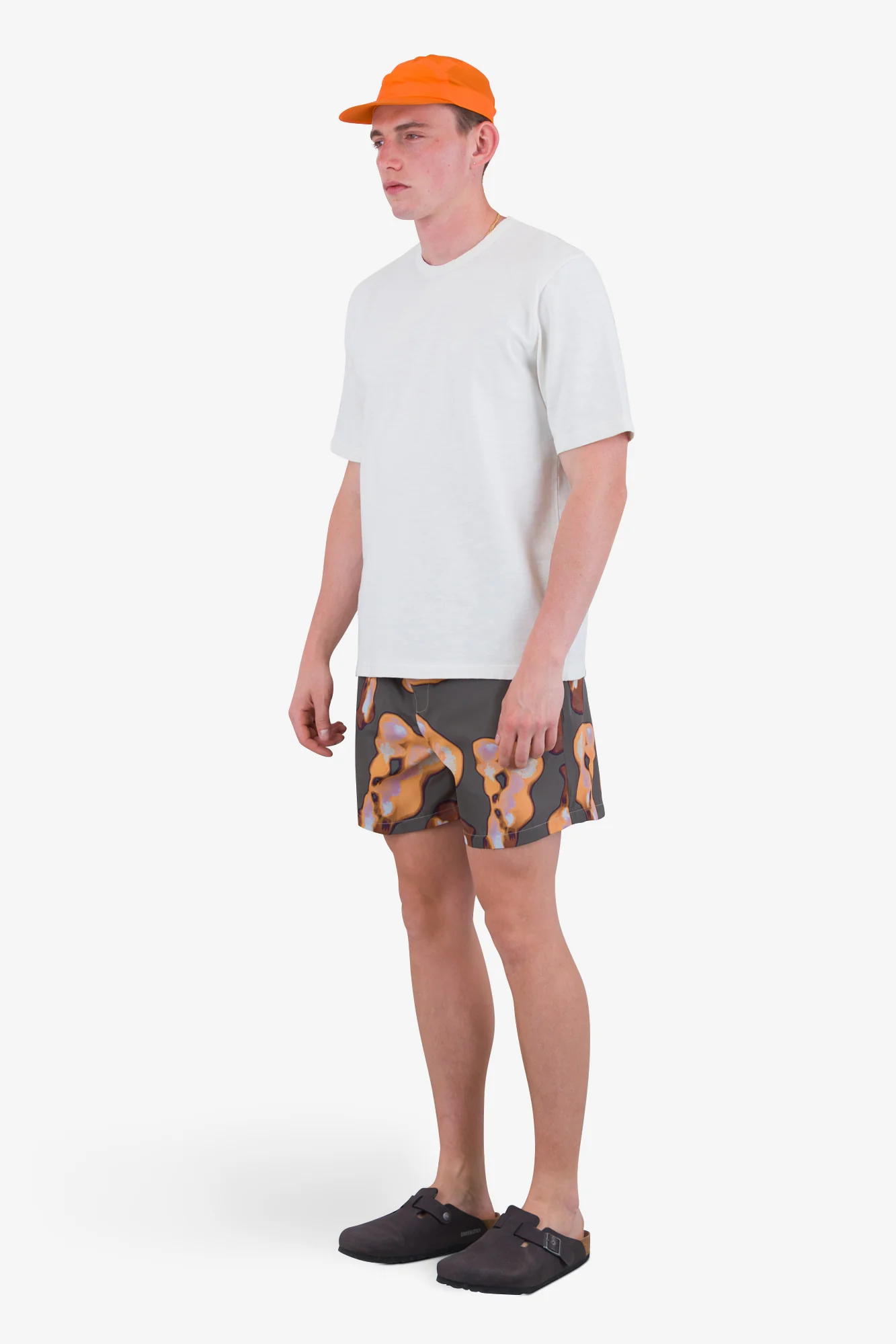 Swimshort - Orange / Sage Shadow Print - Image 3
