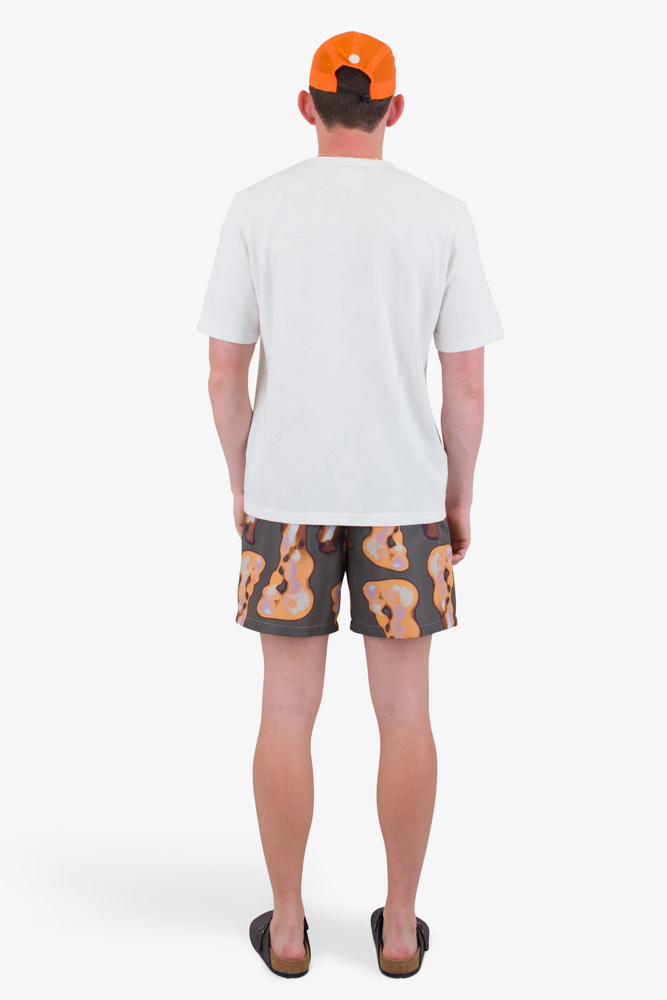 Swimshort - Orange / Sage Shadow Print - Image 8
