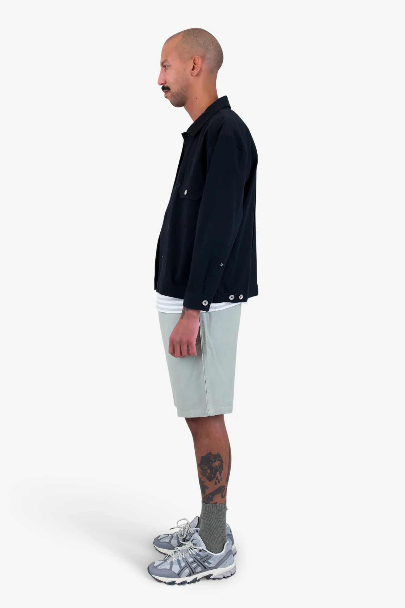 Trucker Jacket - Black Seersucker - Image 4