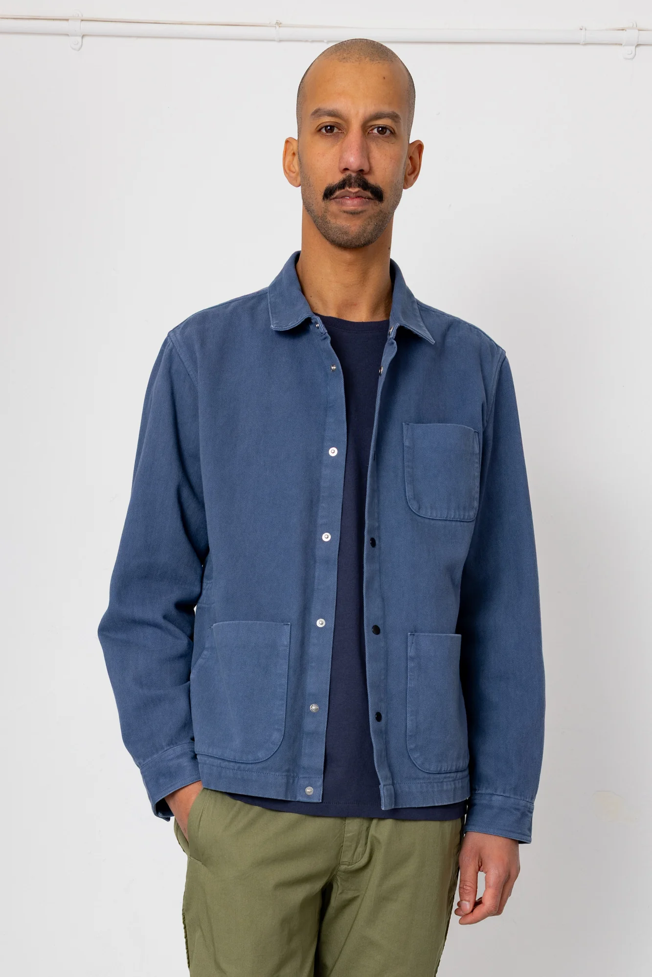 Twill Assembly Jacket - Dusty Blue - Image 2