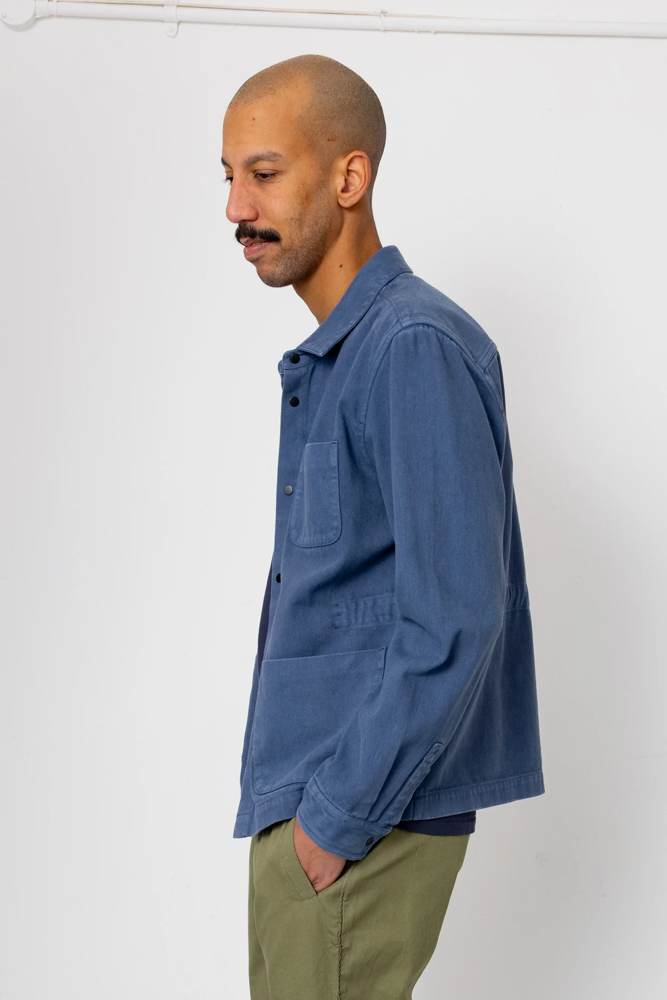 Twill Assembly Jacket - Dusty Blue - Image 6