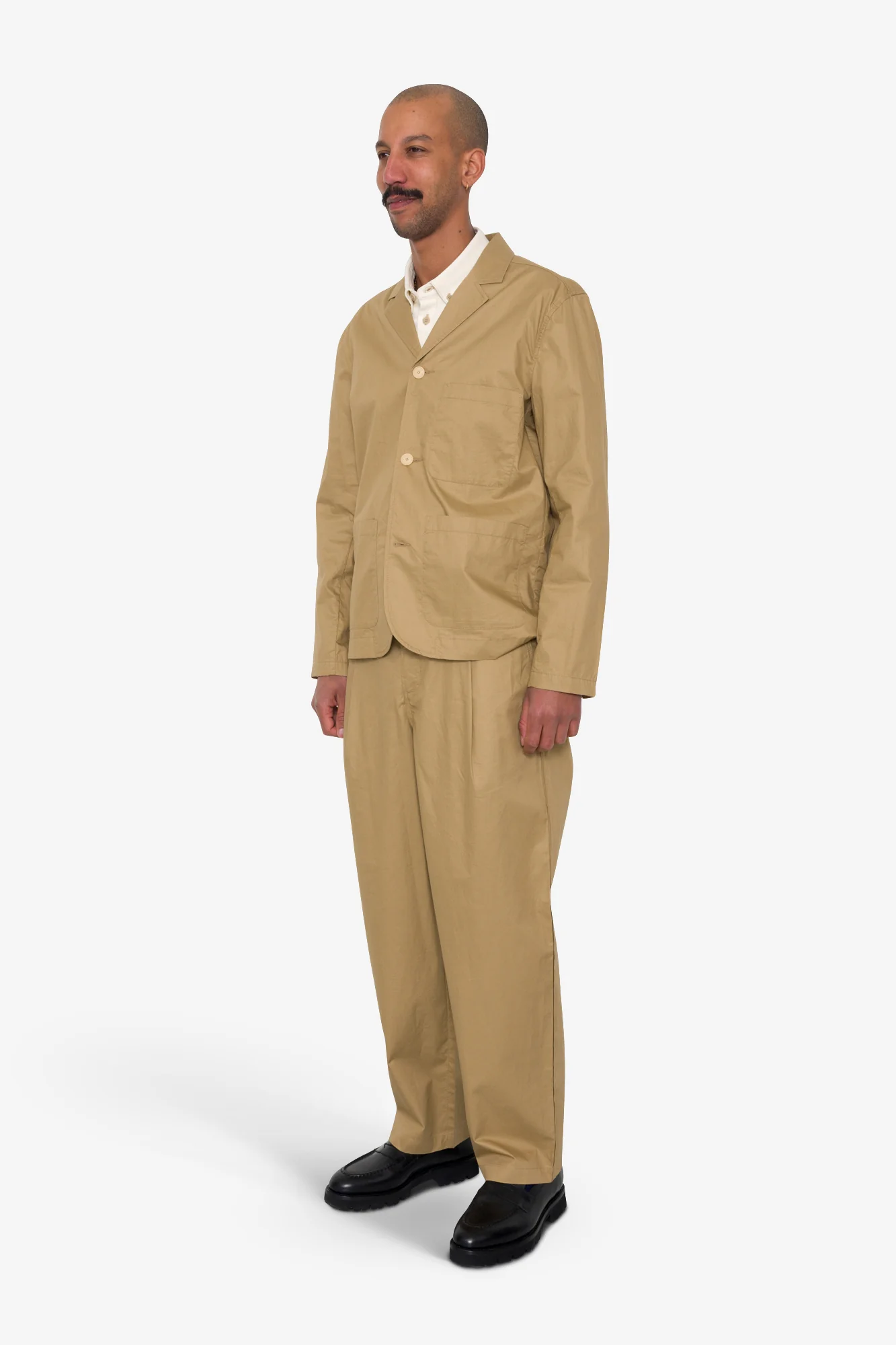 Wide Fit Blazer - Sand - Image 3