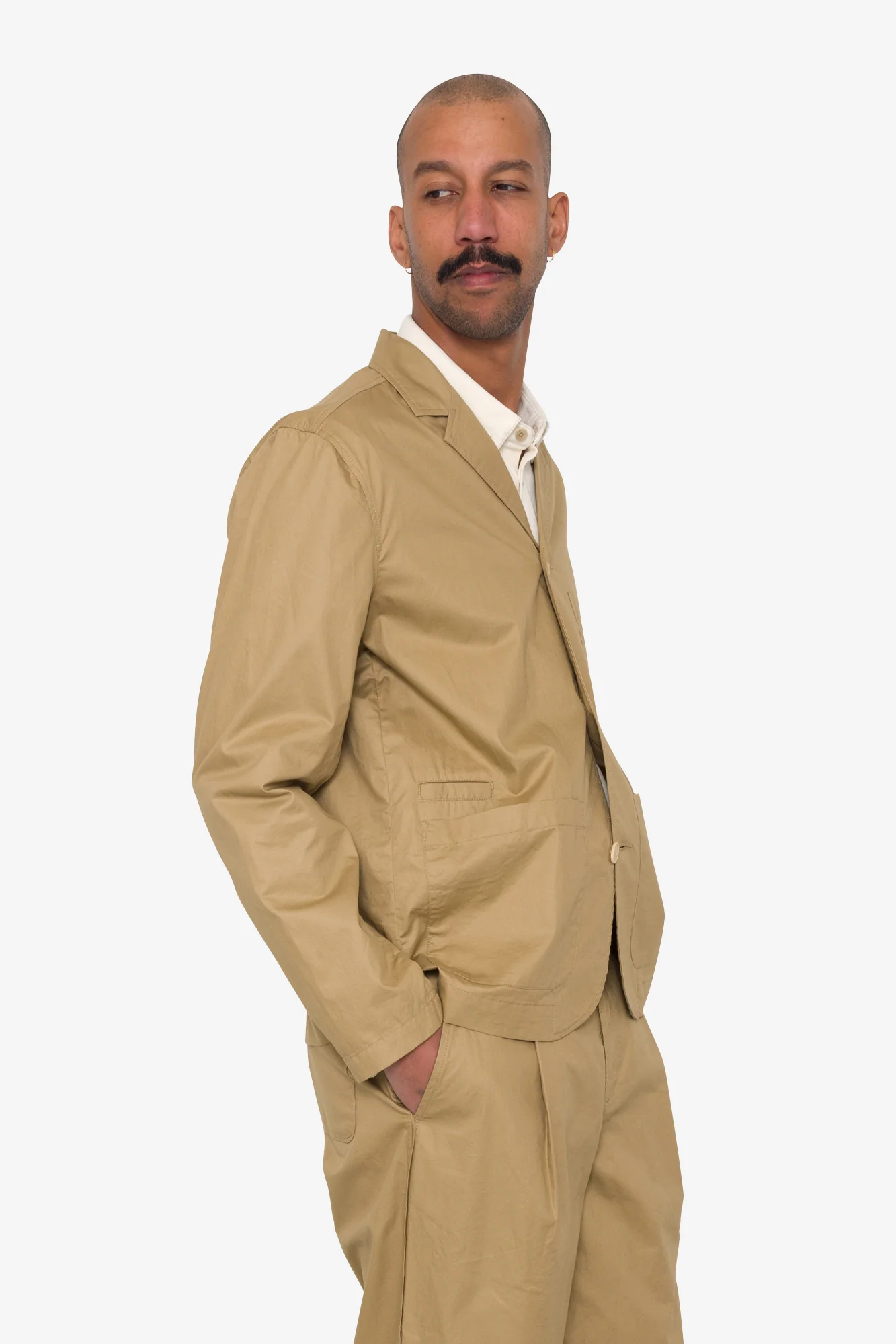 Wide Fit Blazer - Sand - Image 7