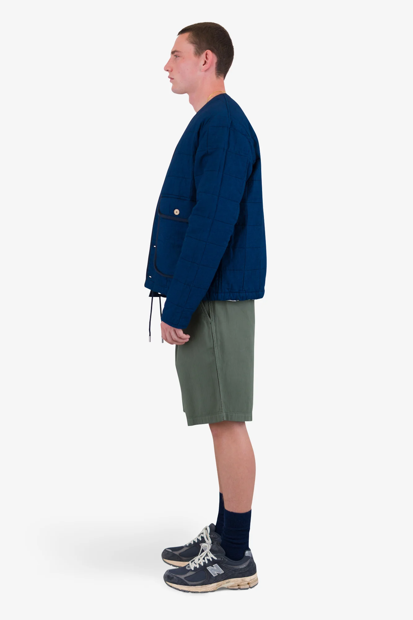 Wide Fit Short - Dark Sage Herringbone - Image 4