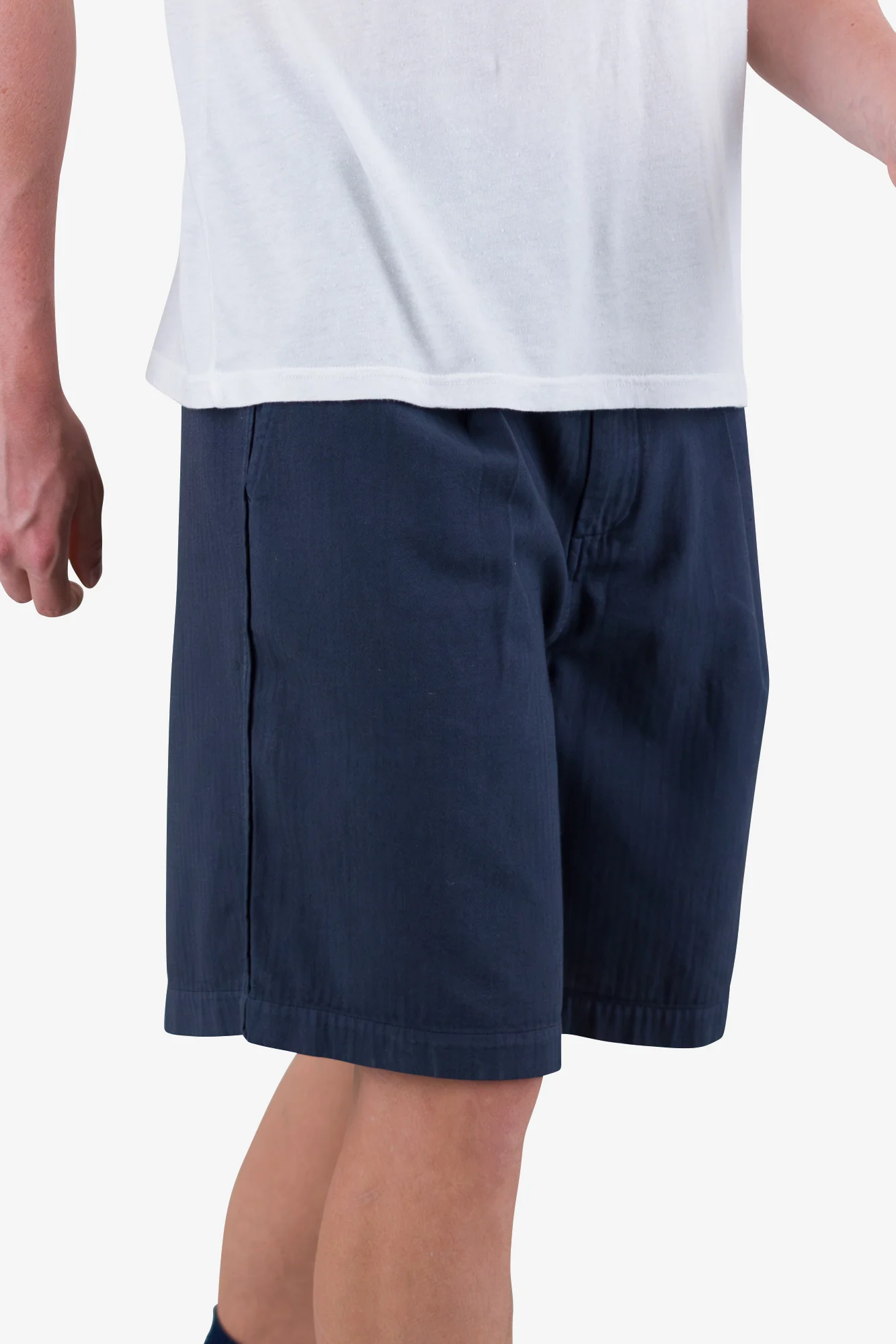 Wide Fit Short - Soft Navy Herringbone - Image 6