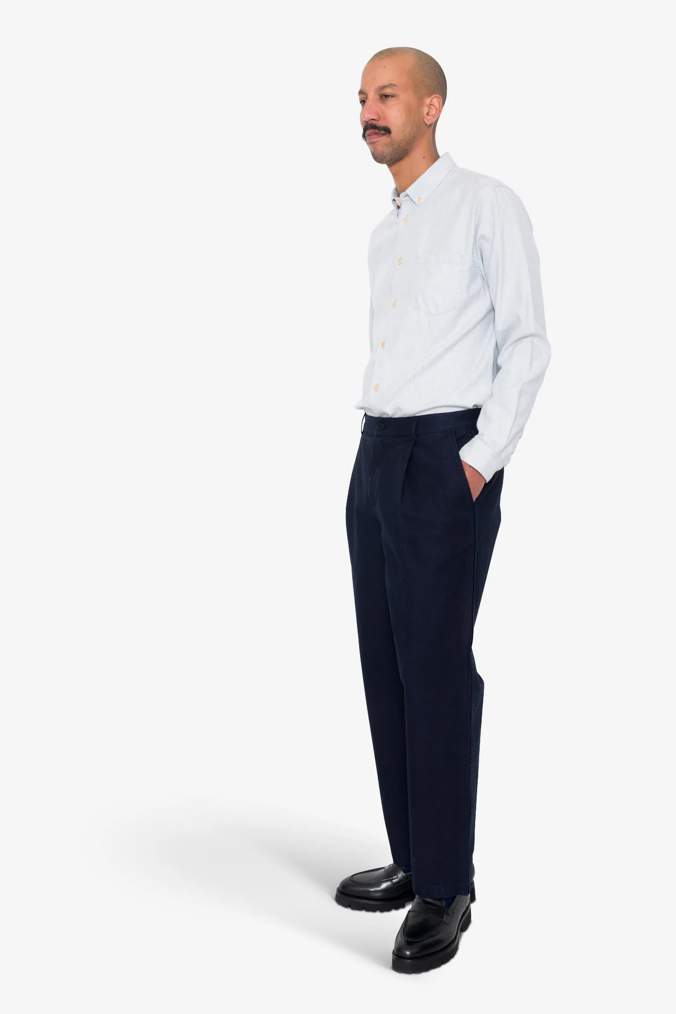 Wide Fit Trouser - Ink - Image 7