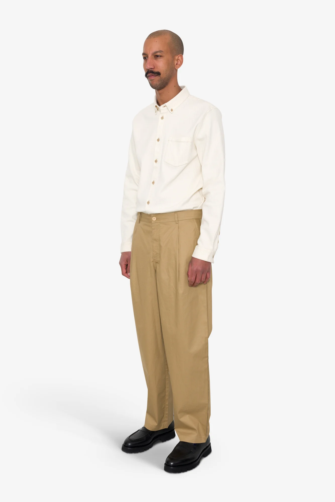 Wide Fit Trouser - Sand - Image 3