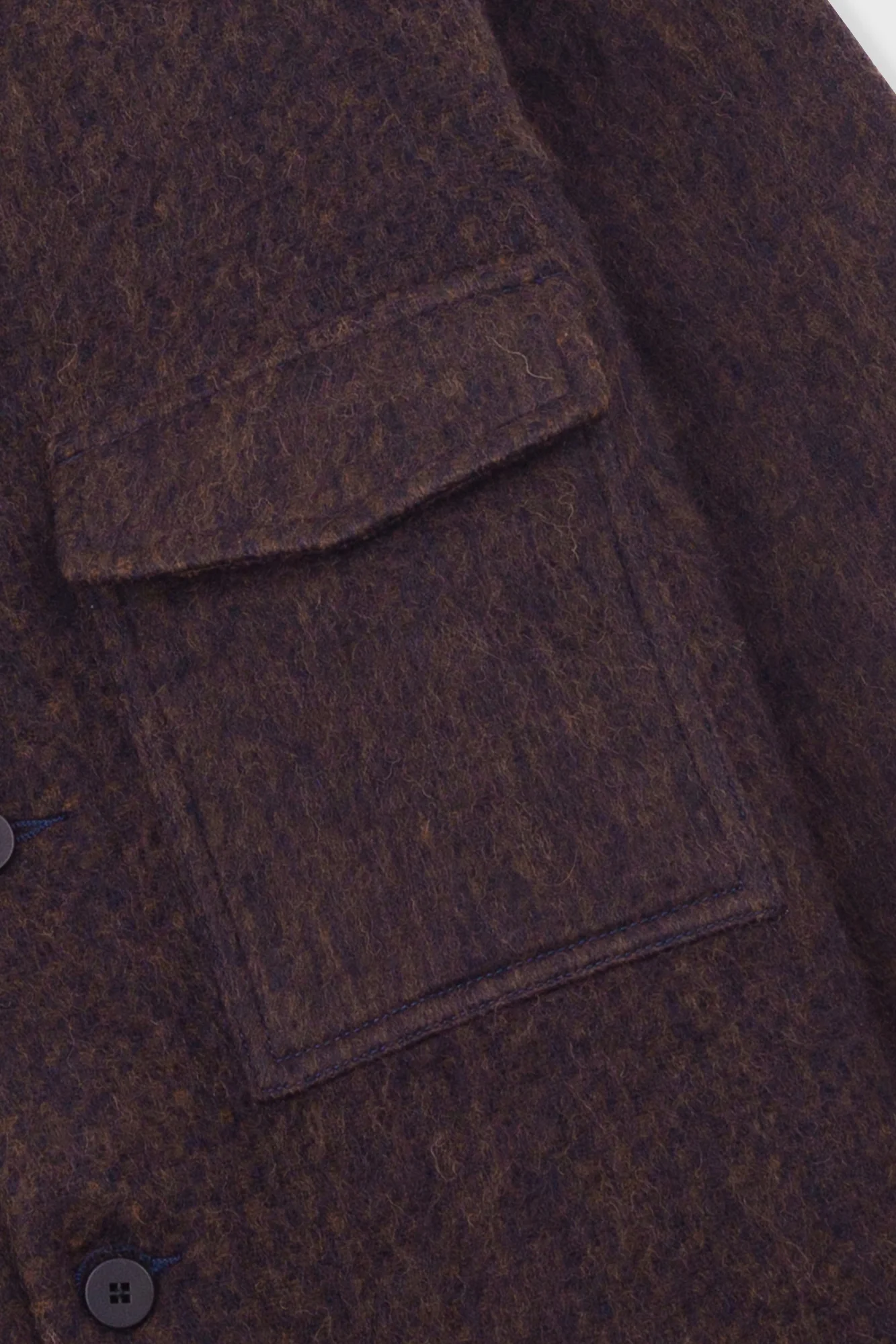 Zaki Jacket - Navy Espresso Brushed Wool - Image 7